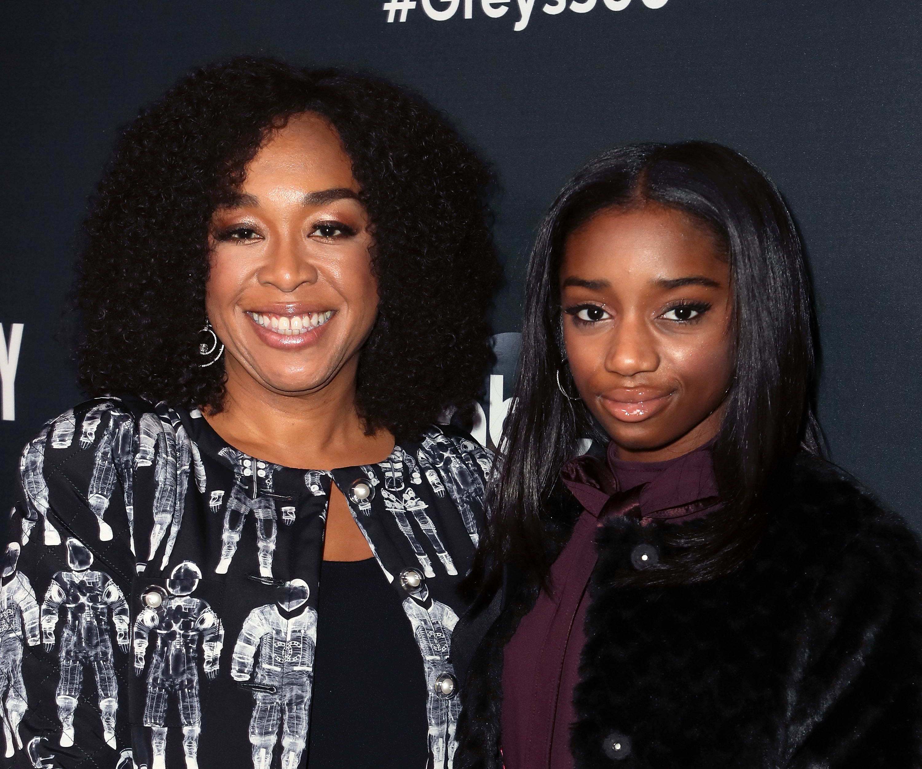 Shonda and Harper Rhimes arrive at the 300th episode celebration for ABC's "Grey's Anatomy" in Los Angeles on November 4, 2017. | Source: Getty Images