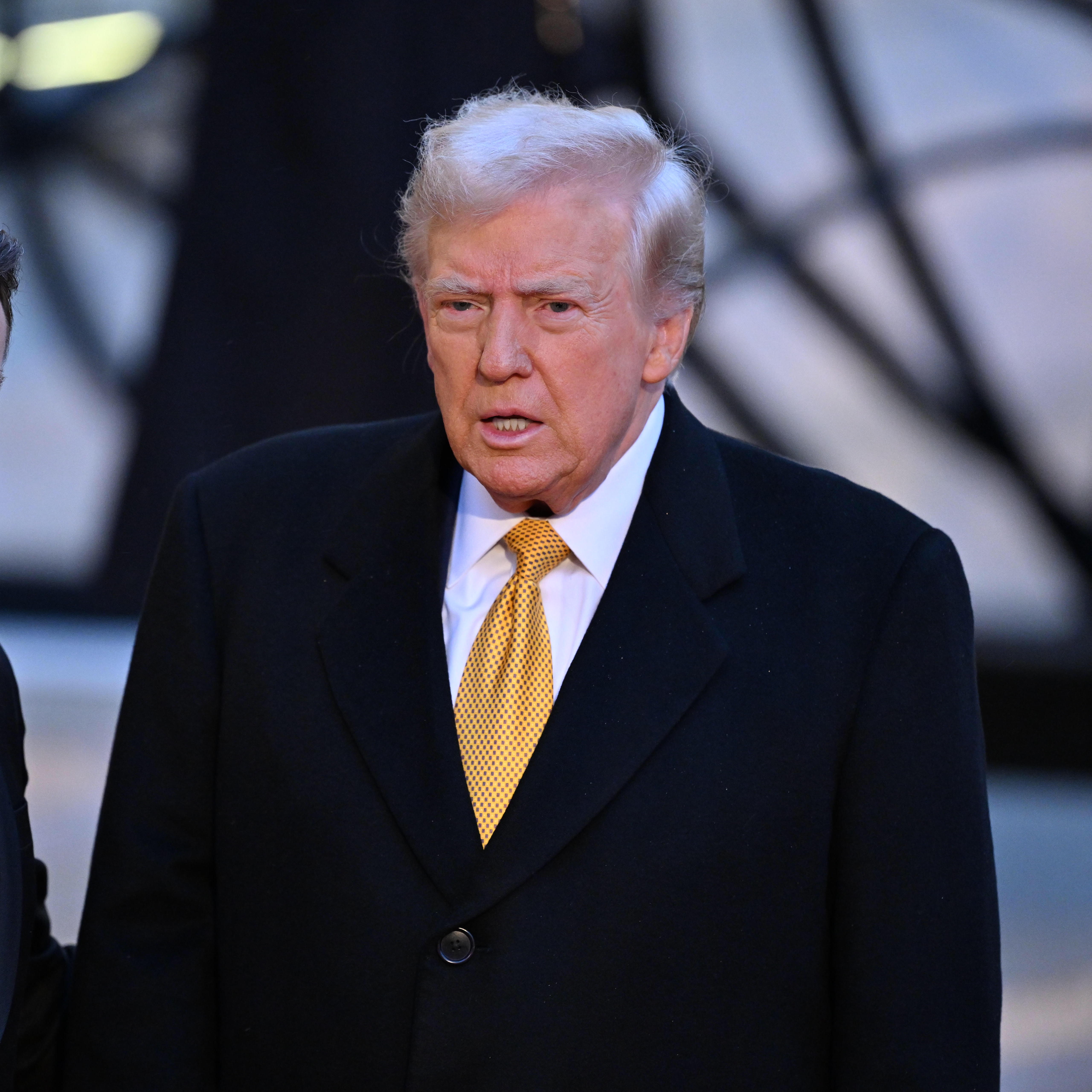 Donald Trump is seen before a meeting at The Elysee Presidential Palace in Paris, France, on December 7, 2024 | Source: Getty Images