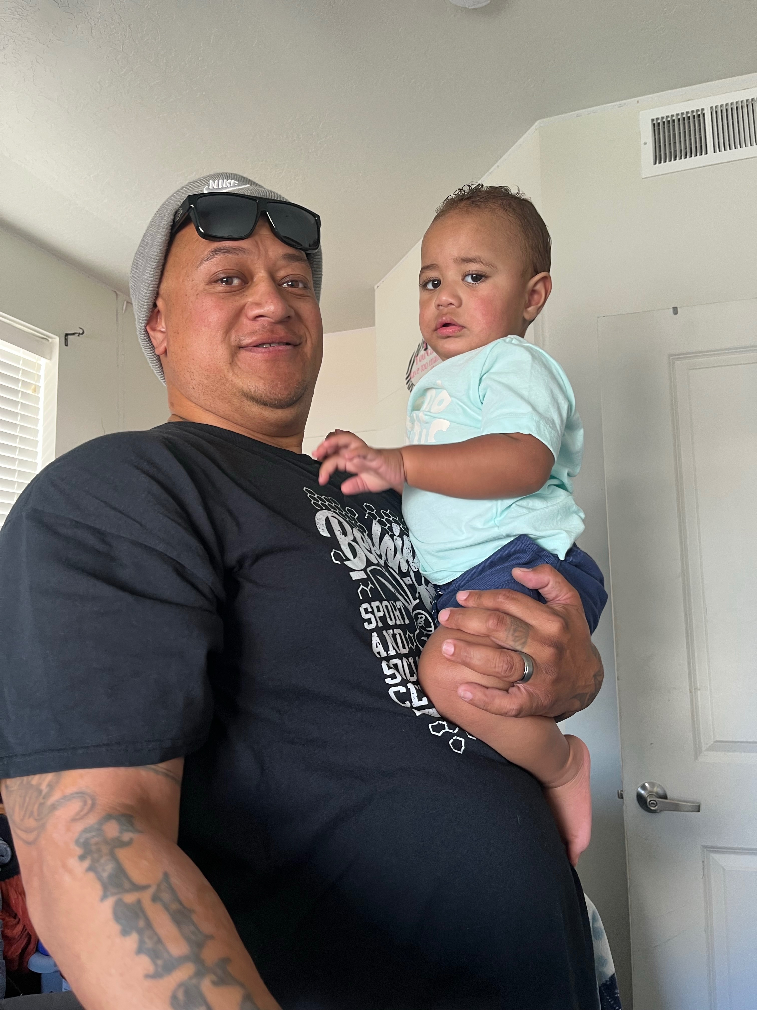 Sione Vatuvei posing for a photo with a loved one in 2026. | Source: GoFundMe