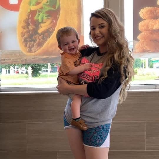 The little boy with his mom, Madison Ball, posted on April 28, 2021. | Source: Facebook/Prayers for Blake