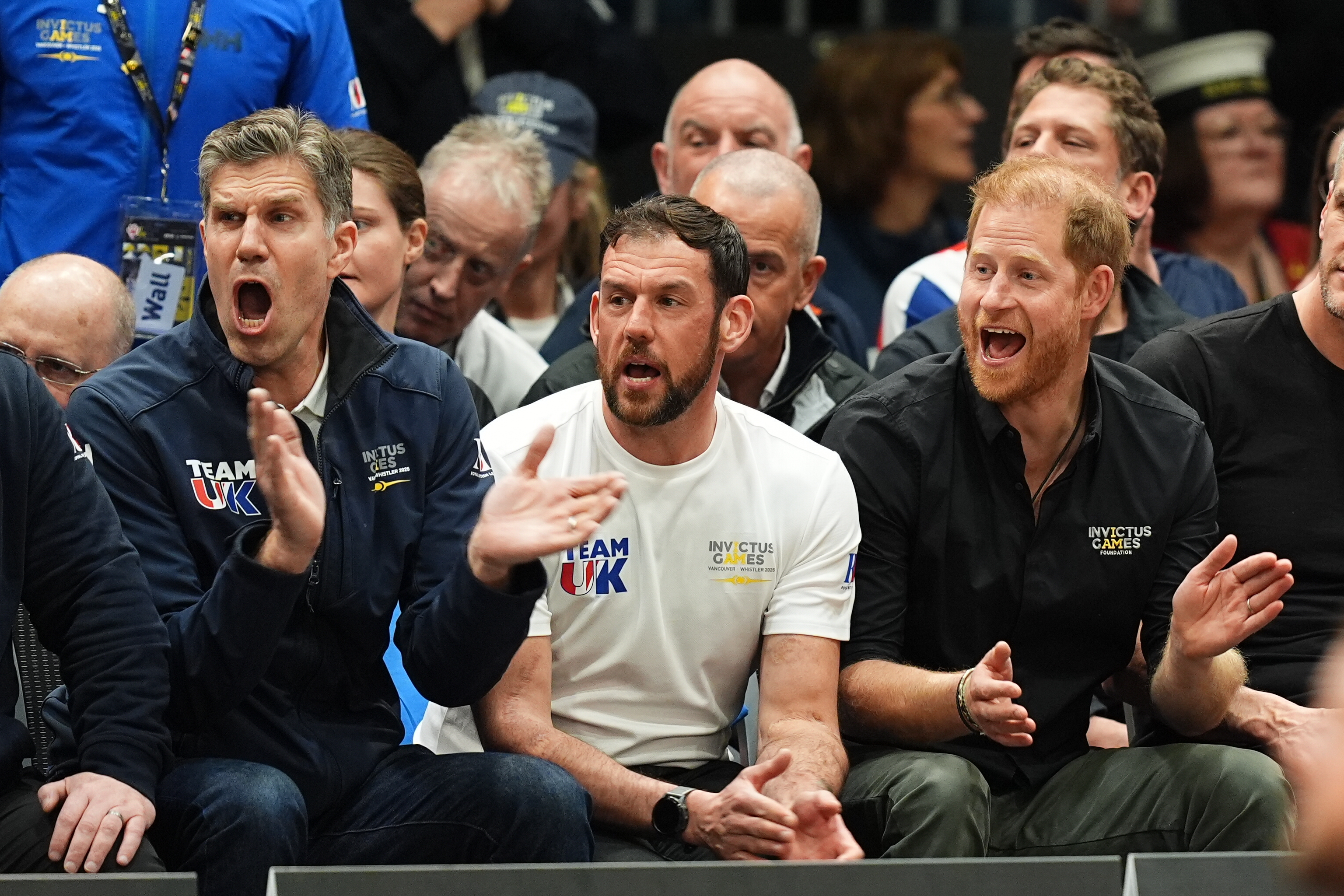 A member of the royal family, Prince Harry is enjoying a wheelchair basketball final at the 2025 Invictus Games in Vancouver, Canada on February 13, 2025 | Source: Getty Images