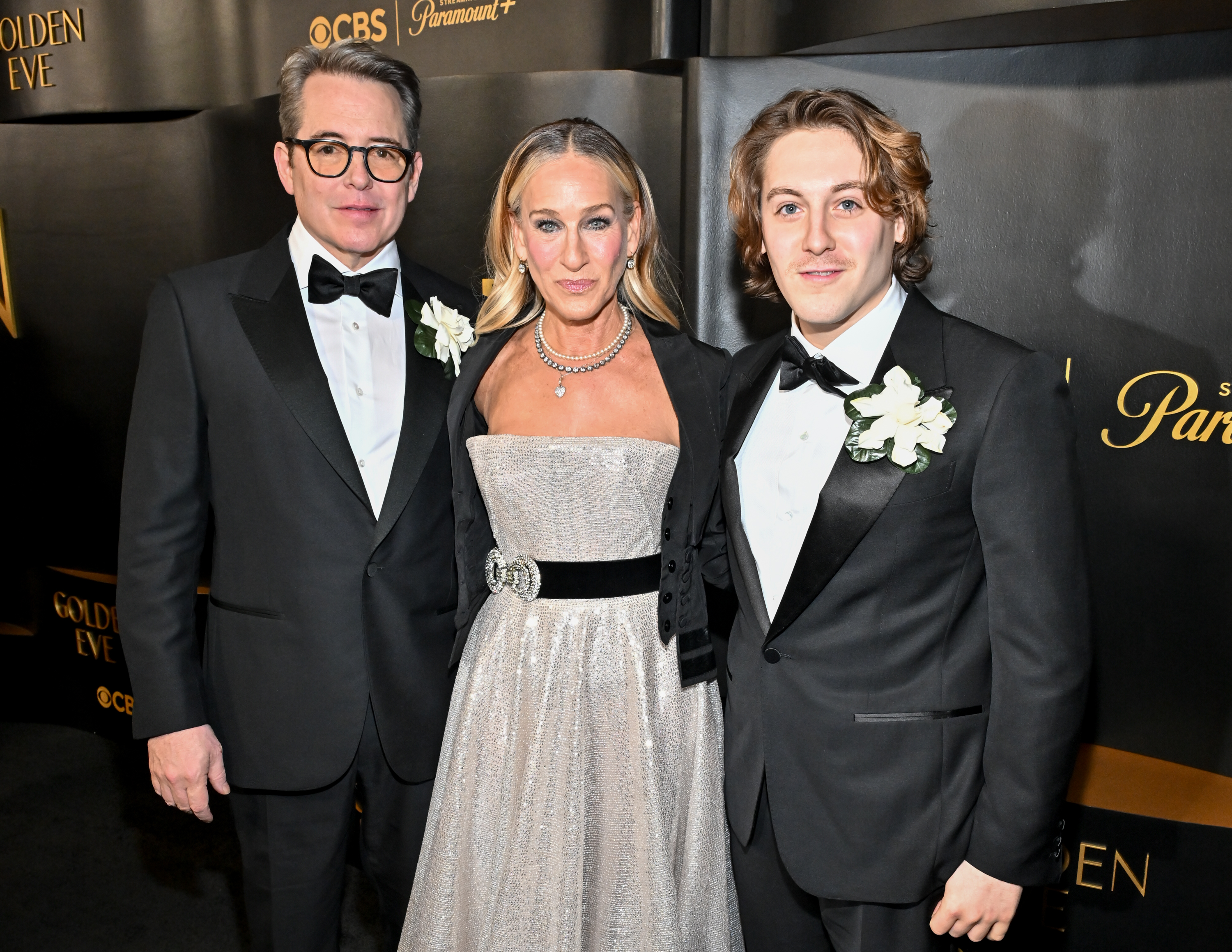 Matthew Broderick, Sarah Jessica Parker, and James Wilkie Broderick at the Golden Eve: The Golden Globes Honor Helen Mirren & Sarah Jessica Parker event in Beverly Hills, California on January 6, 2025. | Source: Getty Images