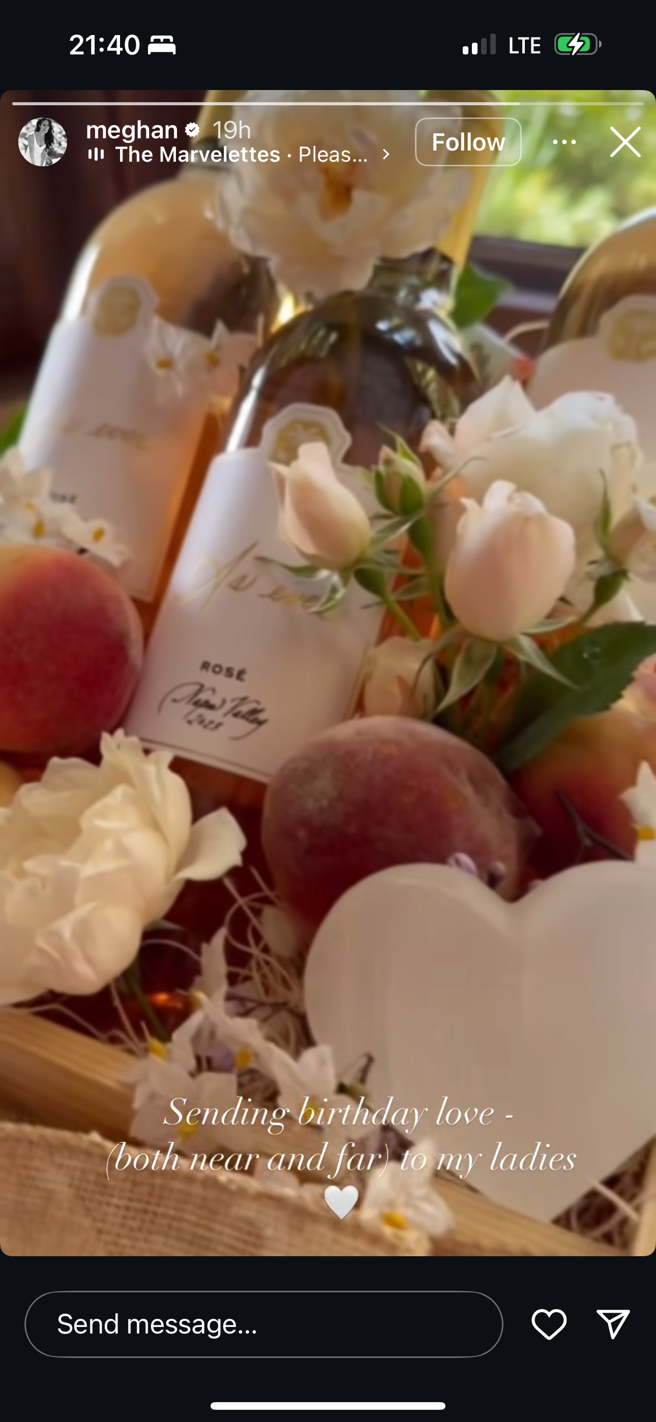 A screenshot from Meghan Markle's video featuring her new wine collection, as seen in her Instagram Story | Source: Instagram/meghan