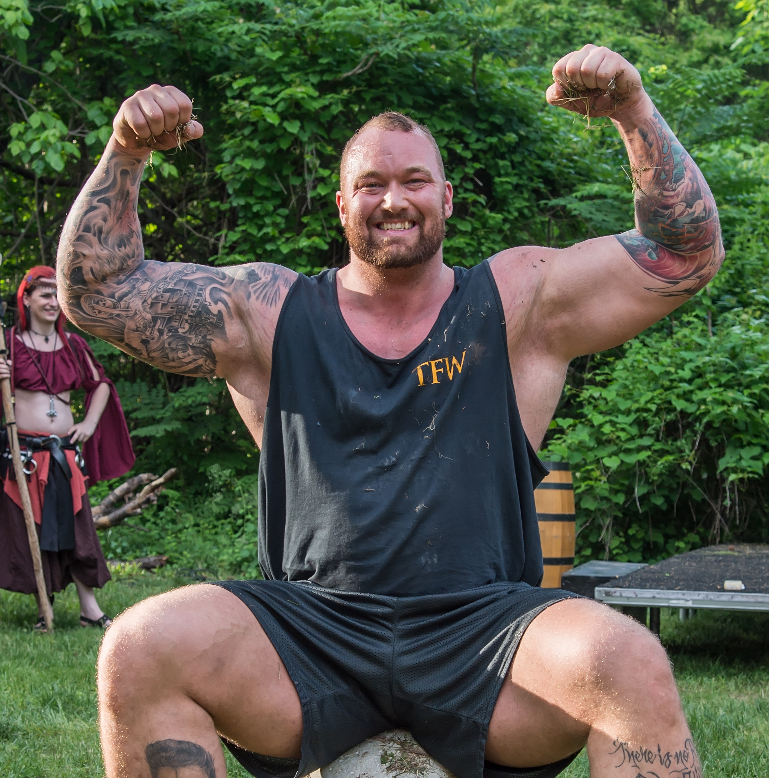 Hafþór Júlíus Björnsson posed during the 2015 Philadelphia Renaissance Faire in Pennsylvania on May 17. Fresh off his breakout role as the Mountain in "Game of Thrones," the Icelandic strongman was balancing his growing acting career with continued appearances at public events and strength competitions.