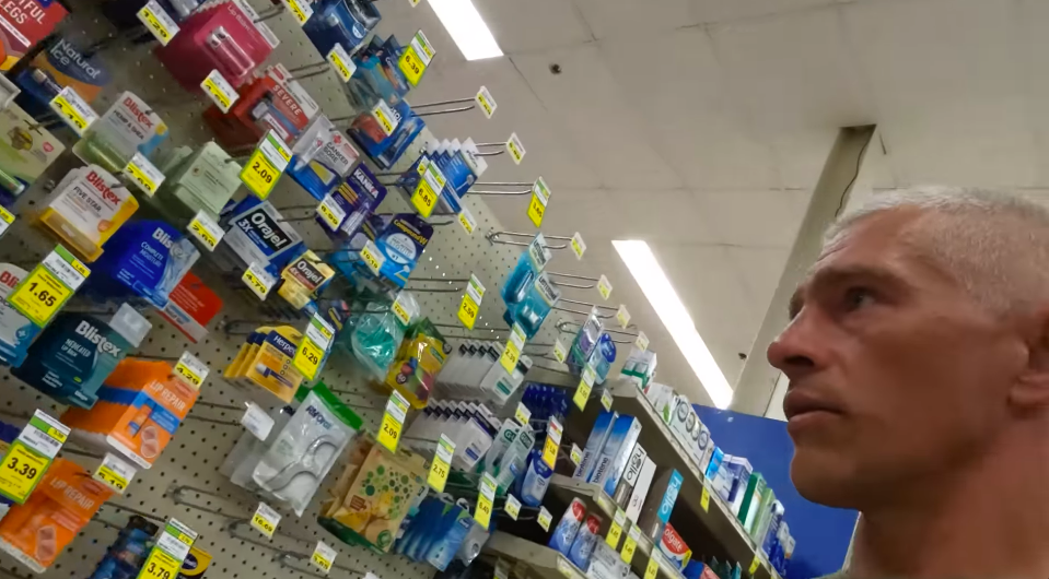 Matt Brown searching for supplies. | Source: YouTube/Matt Brown