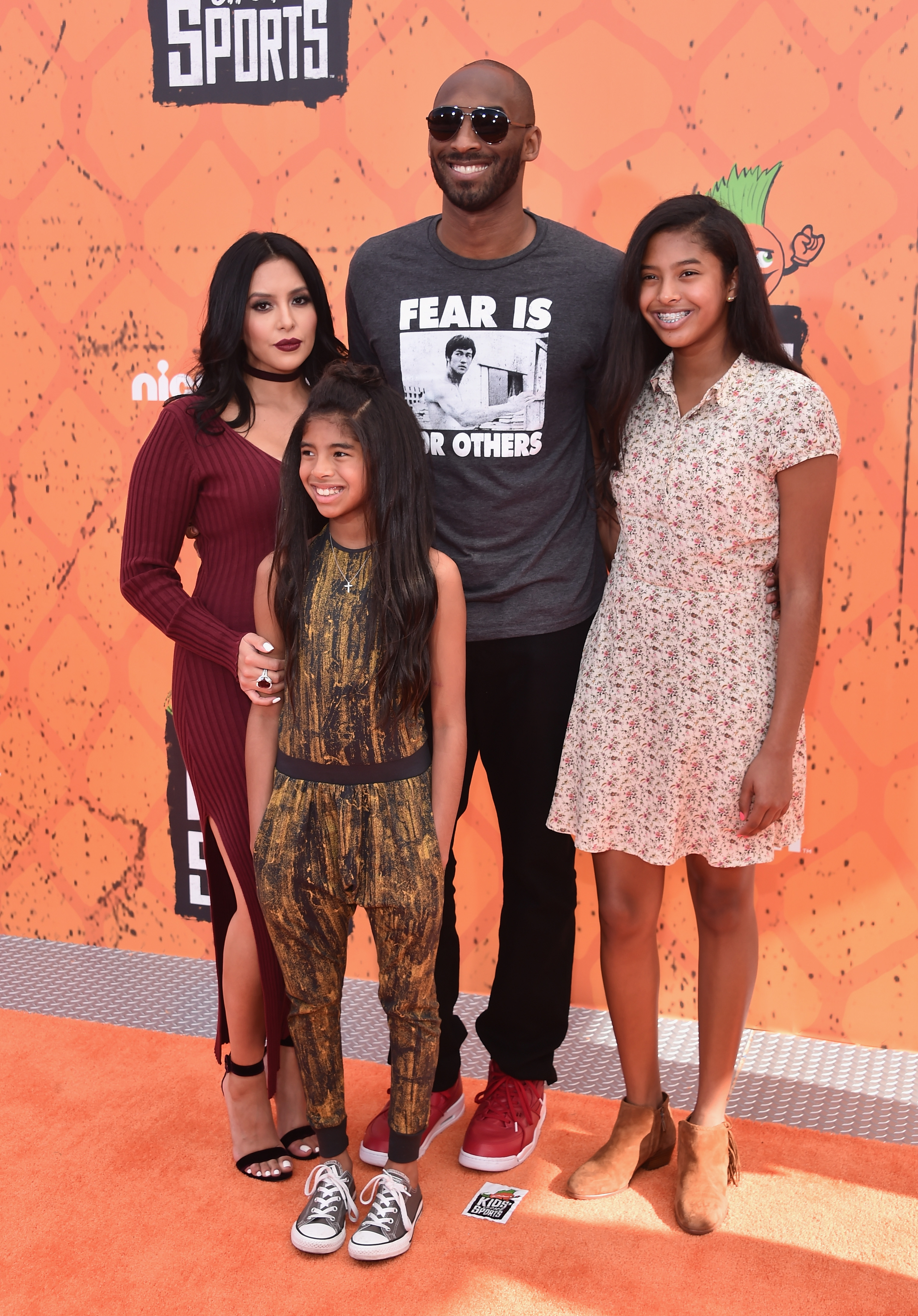 Kobe attended the 2016 Kids' Choice Sports Awards with Vanessa, Natalia, and Gianna, where he received the Legend Award — and was later drenched in gold slime. | Source: Getty Images