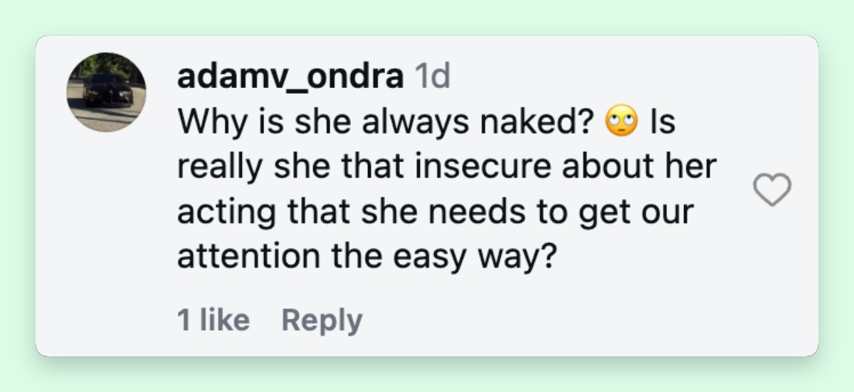 A netizen criticizes Lily-Rose Depp's revealing appearance on the set of "Playmates." The photographs sparked mixed reactions online, with viewers discussing her outfit and acting career. | Source: Instagram/backgrid_usa