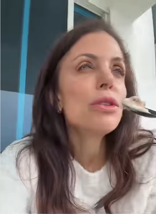 Bethenny Frankel drinks ice cream as she lists the number of things she should avoid, from a post January 22, 2026. | Source: Instagram/bethennyfrankel