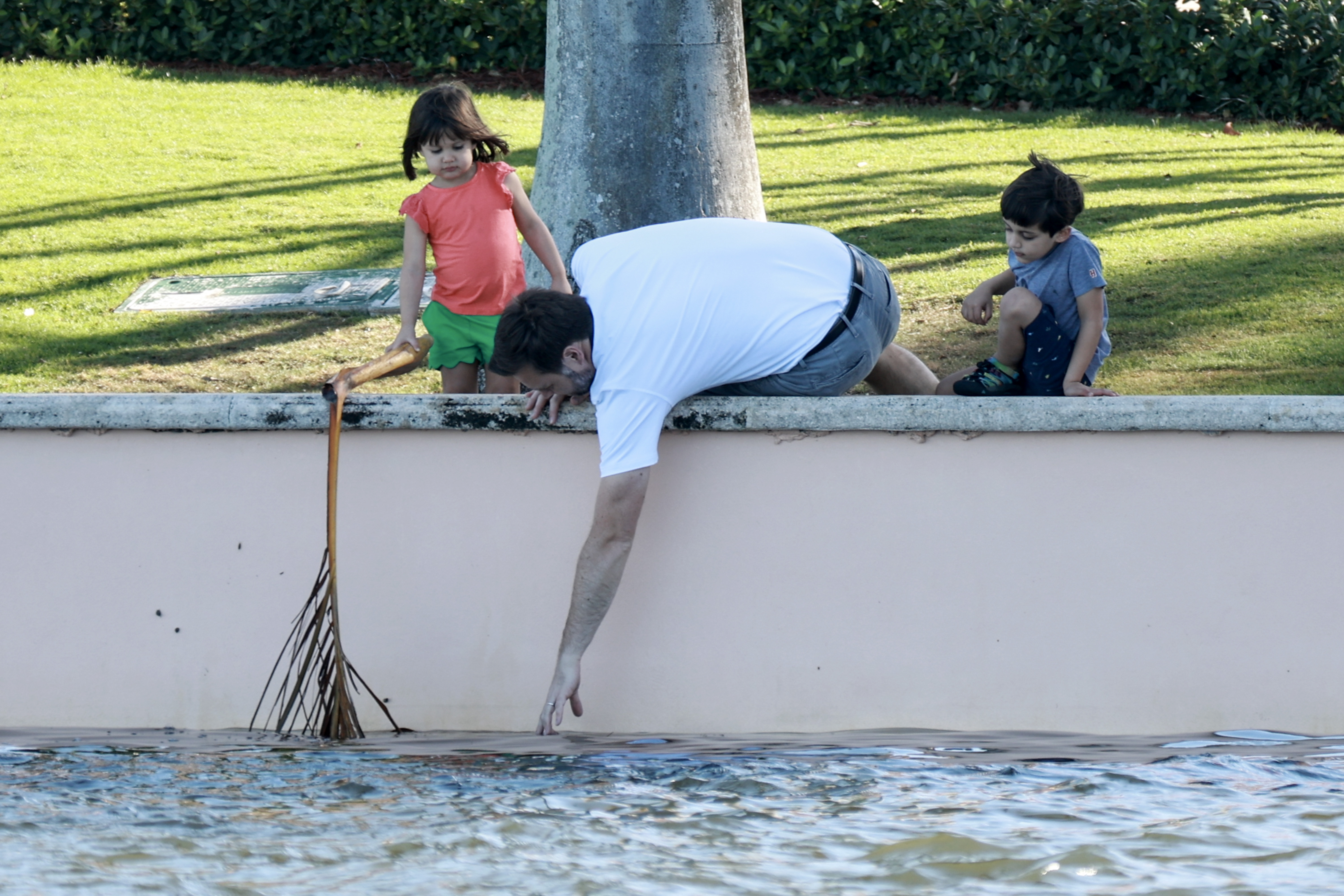 Vice President-elect JD Vance spends time with his children at President-elect Donald Trump's Mar-a-Lago resort in Palm Beach, Florida on November 15, 2024. | Source: Getty Images