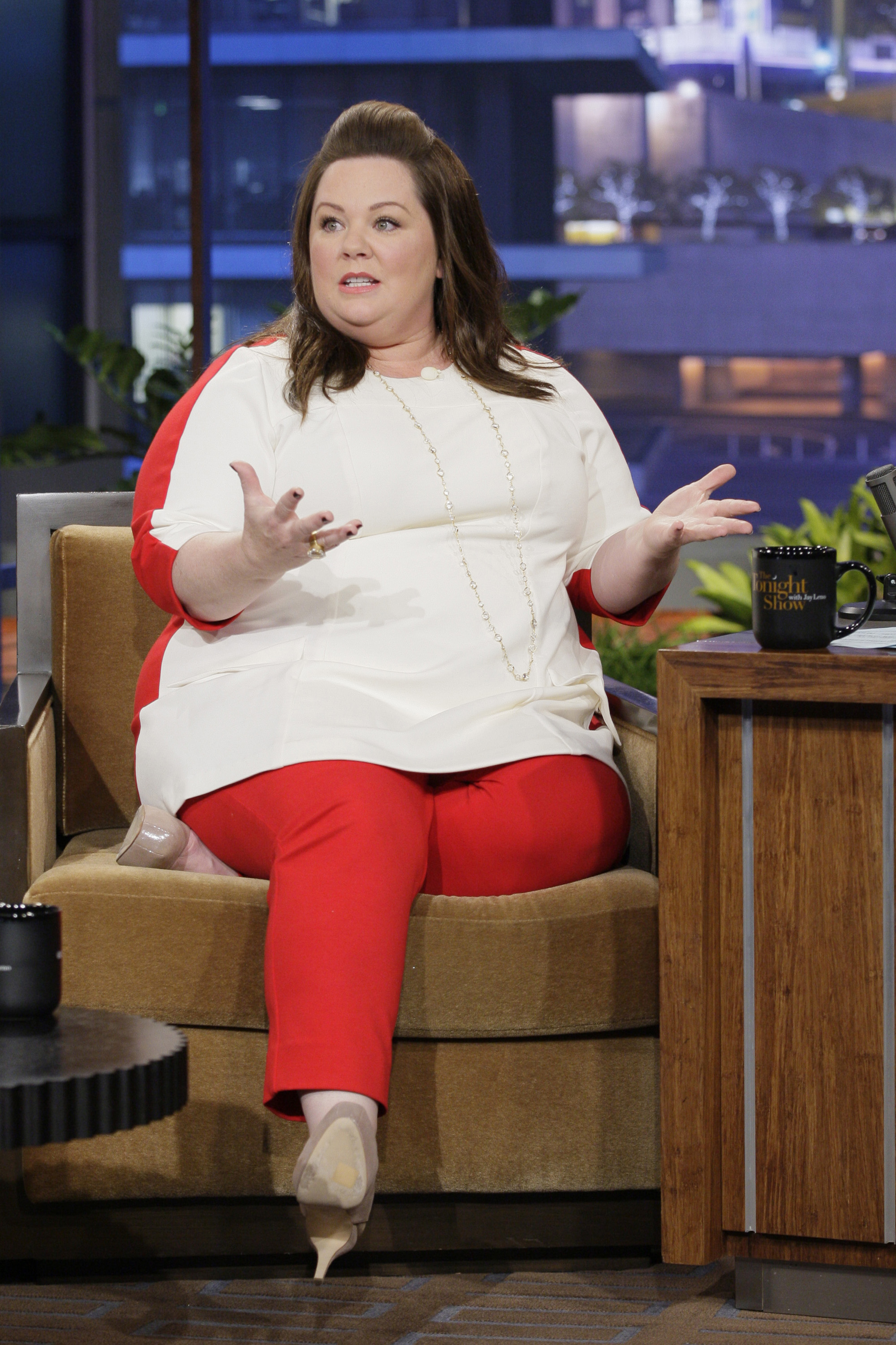 The star appears  on "The Tonight Show with Jay Leno" on November 1, 2013 | Source: Getty Images