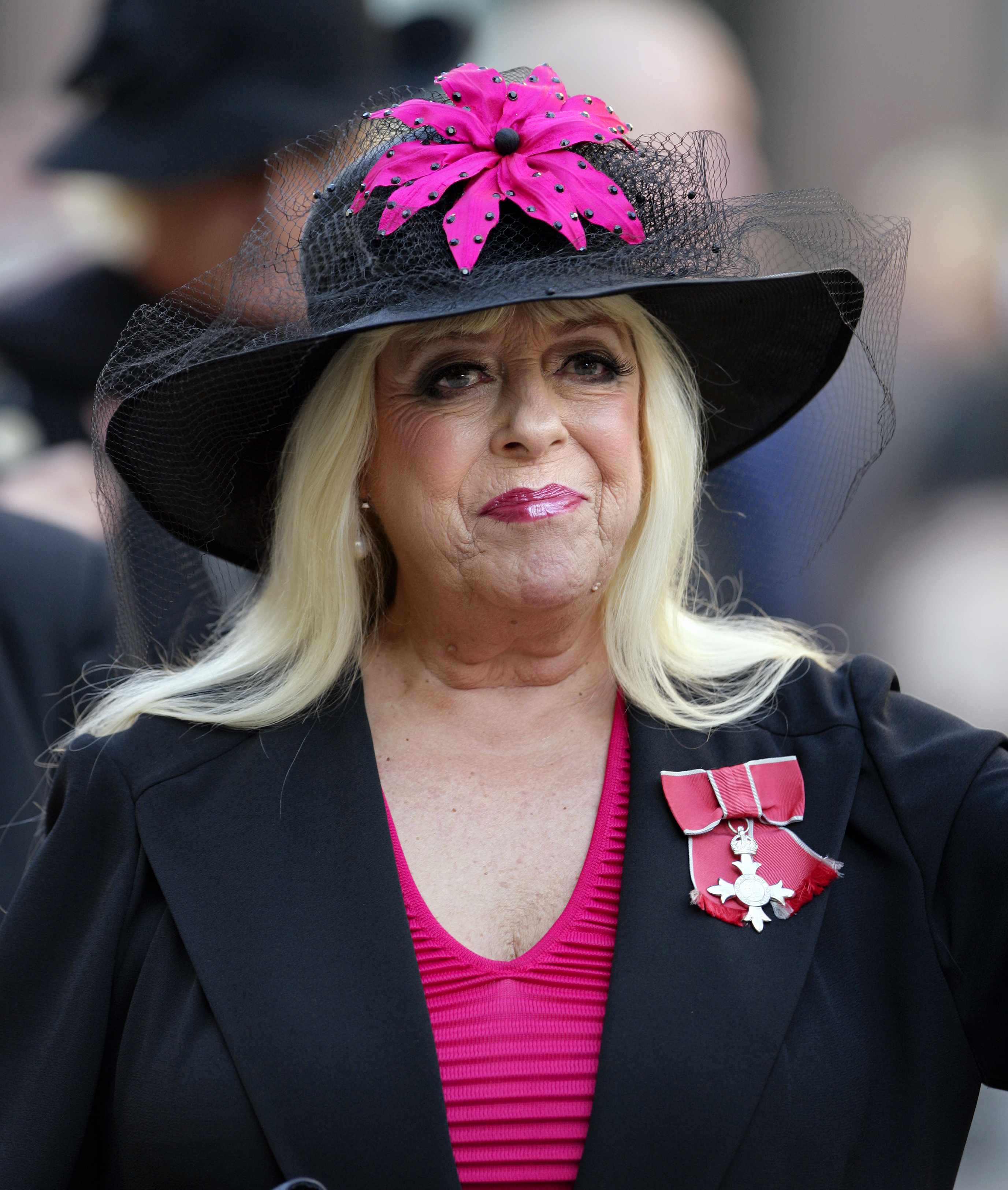 Julie Goodyear attends the funeral of Betty Driver at St. Ann's Church on October 22, 2011, in Manchester, England.