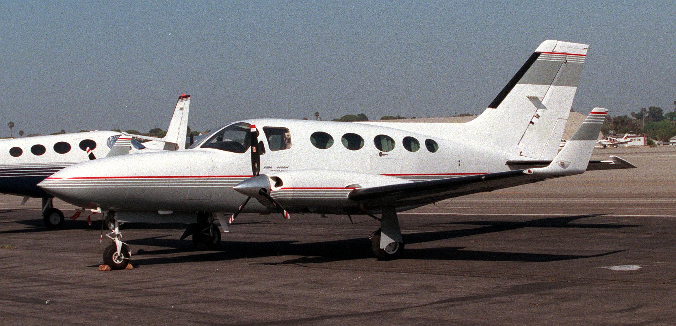 A Cessna 414 plane parked near the runway | Source: Getty Images