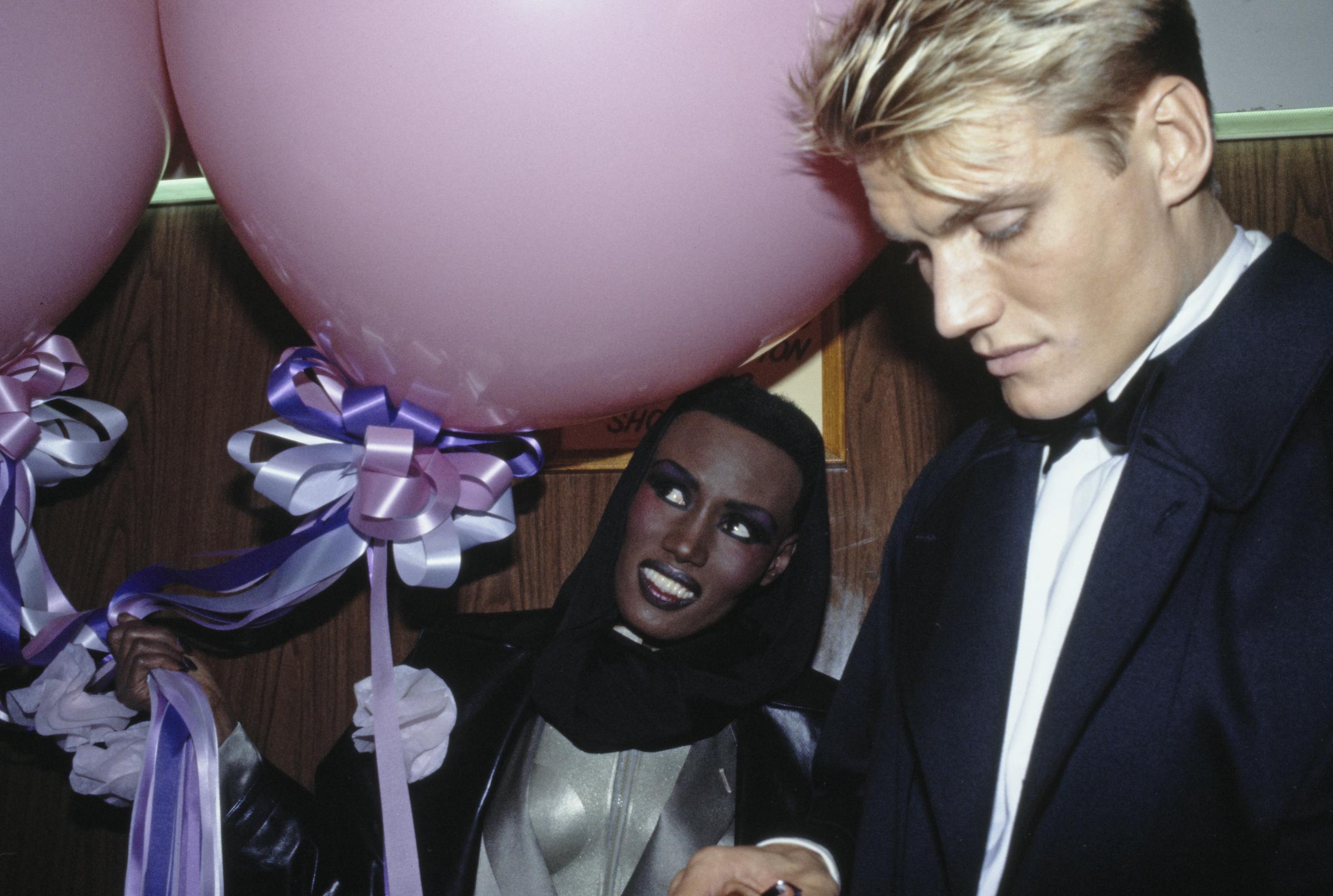 Grace Jones and Dolph Lundgren at the 4th Annual American Video Awards in Los Angeles, California on November 20, 1985. | Source: Getty Images
