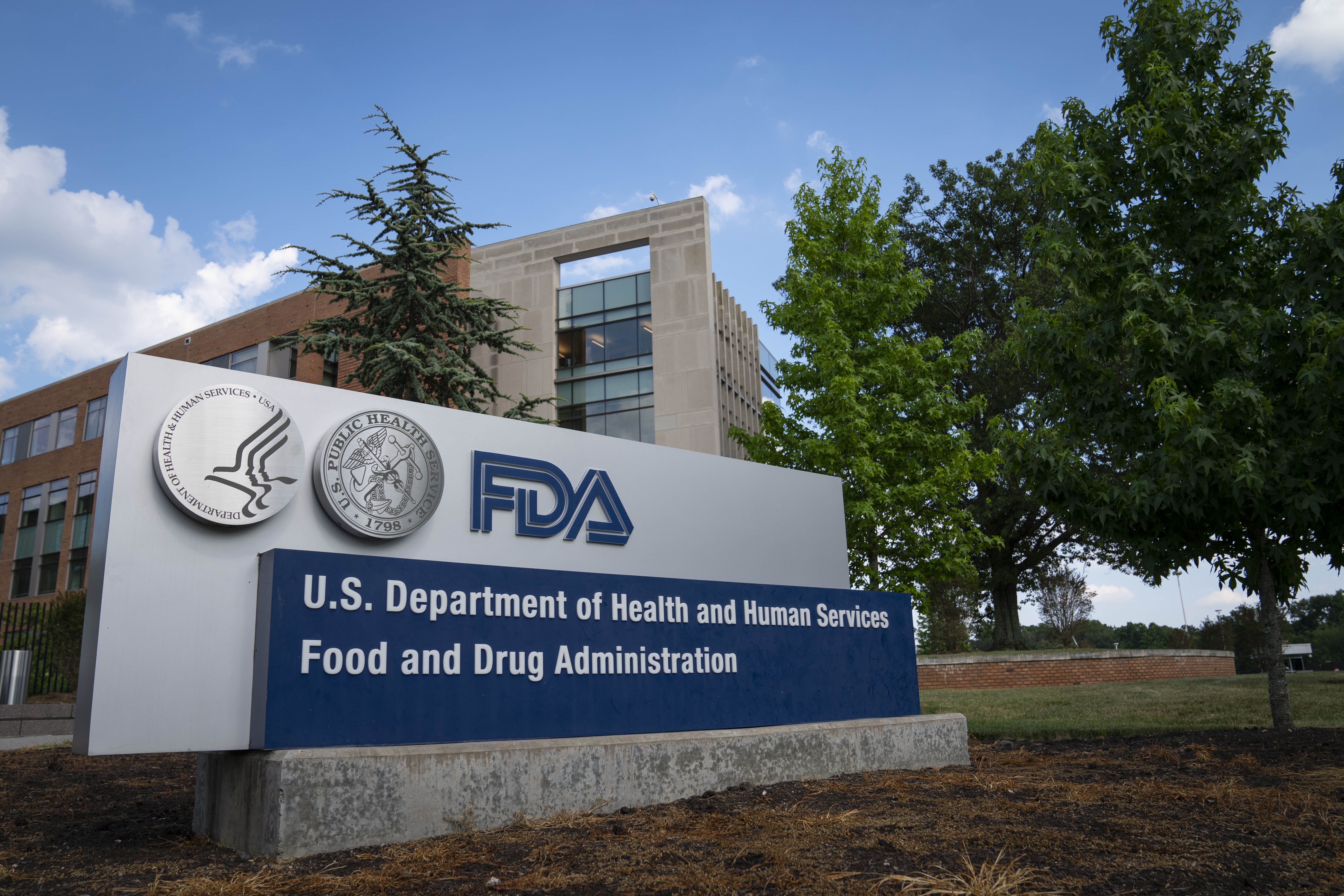 The FDA sign in front of the organization's headquarters in White Oak, Maryland on July 20, 2020. | Source: Getty Images