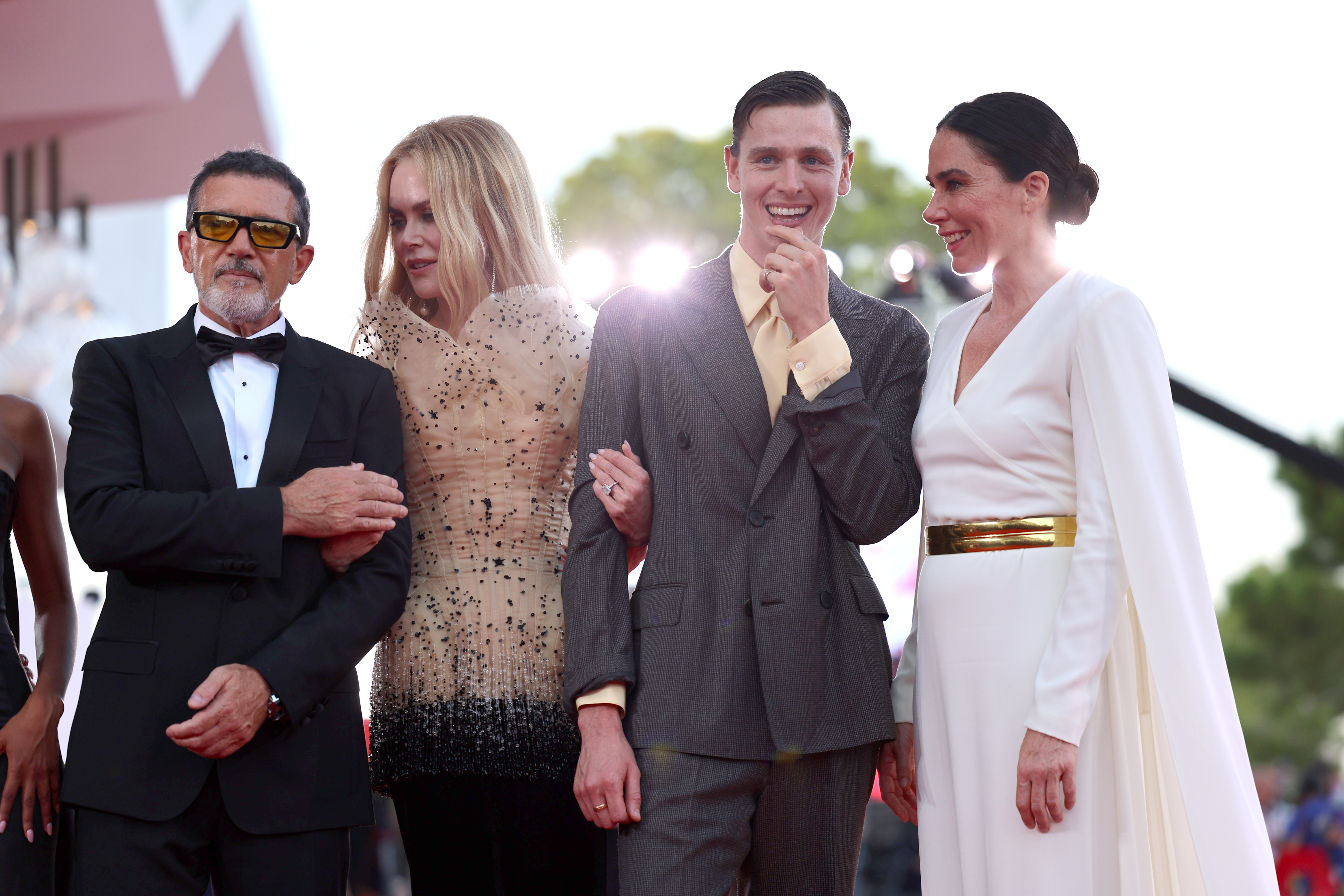 Antonio Banderas, Nicole Kidman, Harris Dickinson and Halina Reijn attend a red carpet for "Babygirl" during the 81st Venice International Film Festival in Venice, Italy on August 30, 2024 | Source: Getty Images