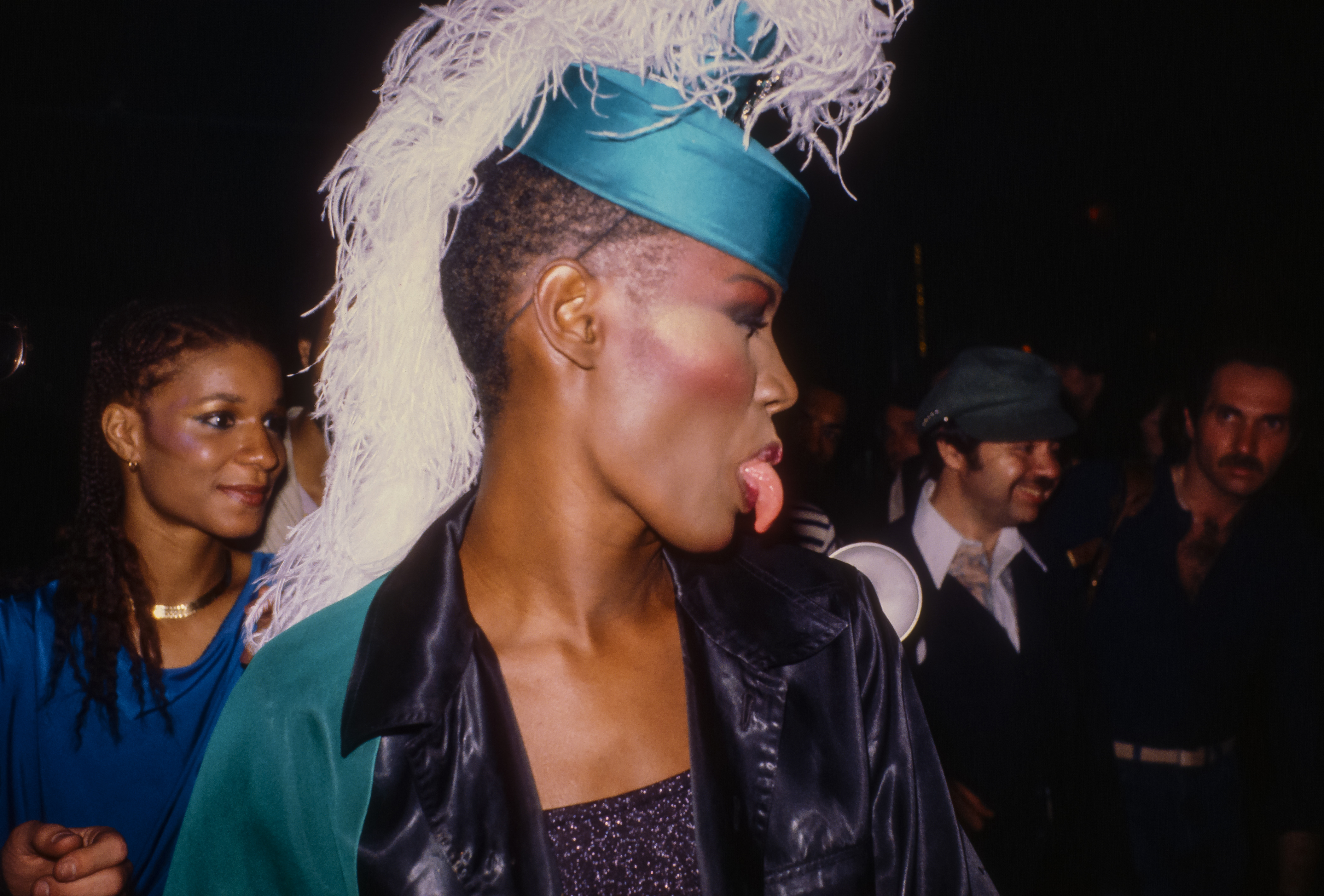 Grace Jones engaging with fans at Electric Circus nightclub in New York on April 25, 1979. | Source: Getty Images