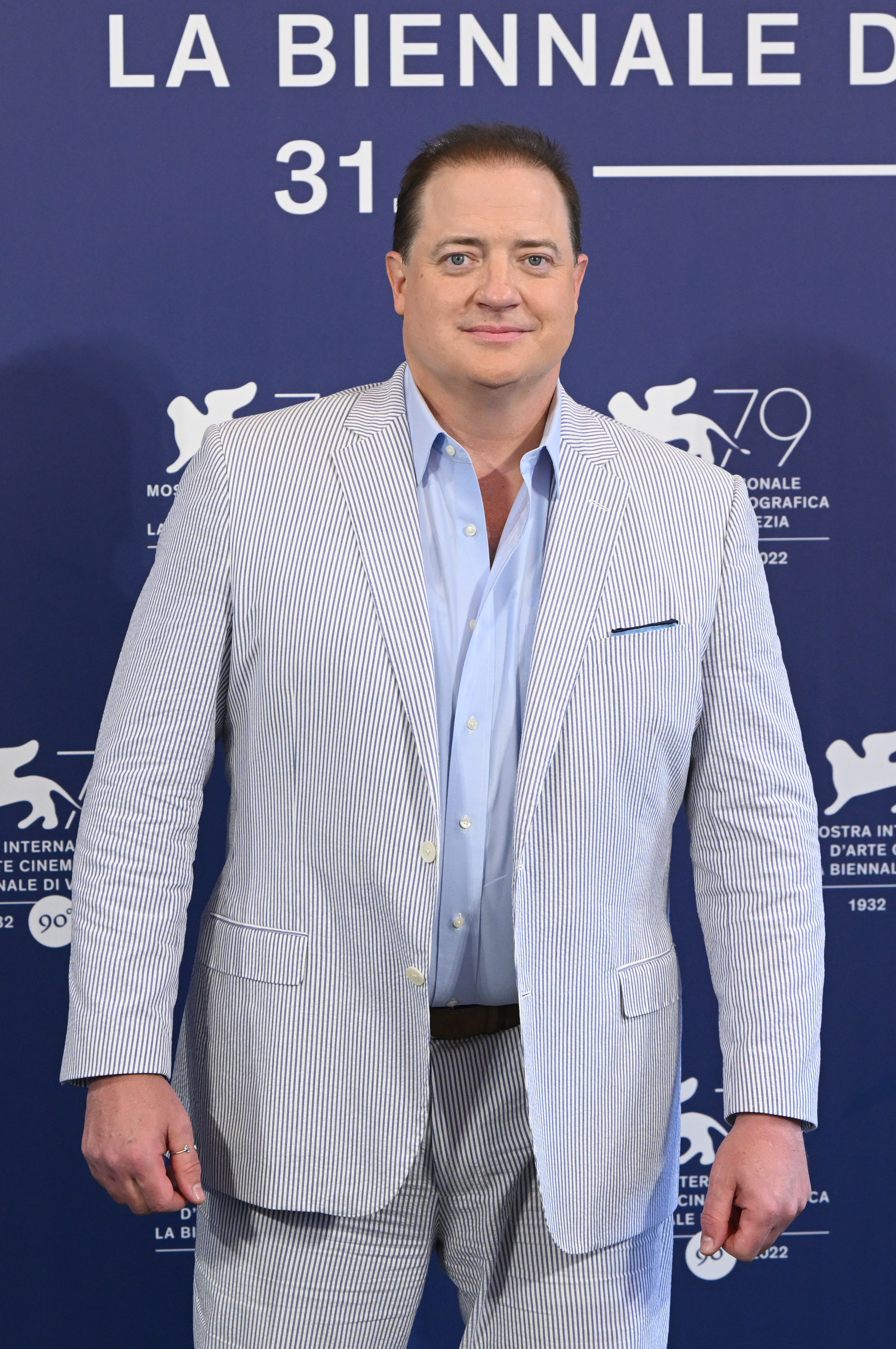 Brendan Fraser at the 2022 Venice Film Festival, where "The Whale" earned him a six-minute standing ovation that left the actor visibly emotional. | Source: Getty Images