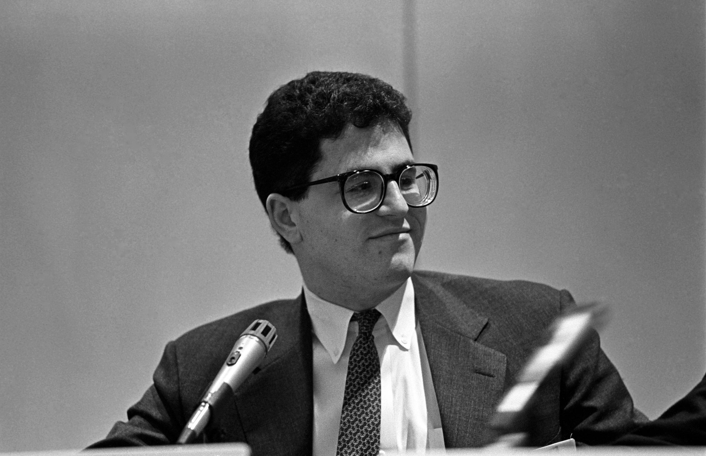 Michael was photographed at the annual PC Forum in February 1988, during the early years of the computer company that carried his name. | Source: Getty Images