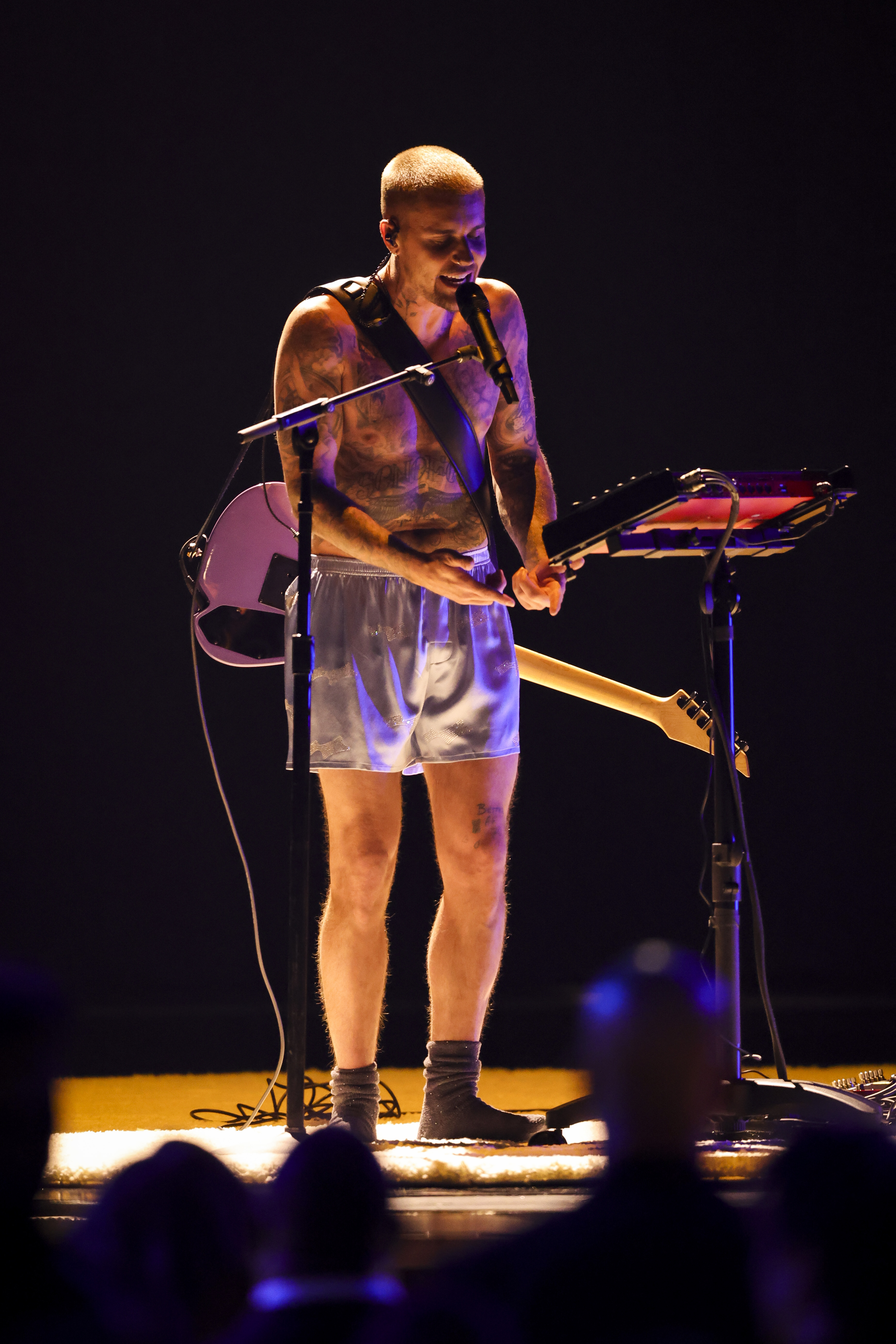 Justin Bieber delivers his first televised performance in years at the ceremony.