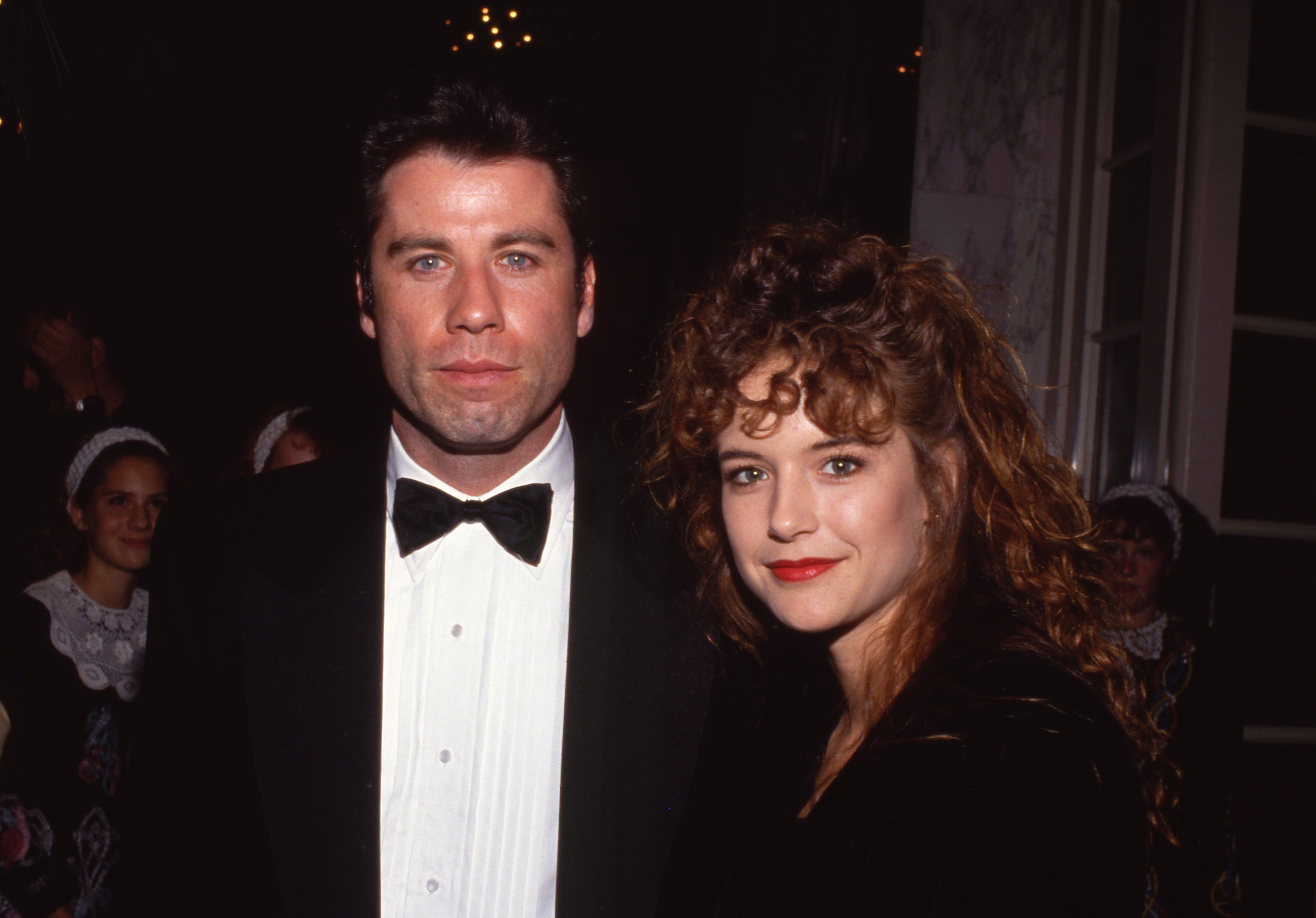 John Travolta and Kelly Preston at the "Look Who's Talking Too" premiere on December 13, 1990, in Century City, California. | Source: Getty Images