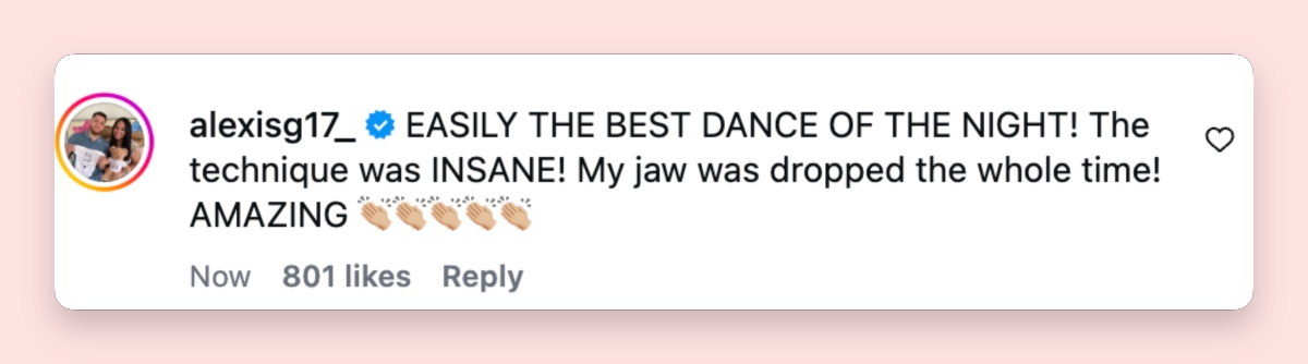For some fans, Ezra and Daniella did more than simply impress — they reset the standard for the night. The reaction was especially striking because viewers were praising the technique itself, not just the emotion behind the performance. | Source: Instagram