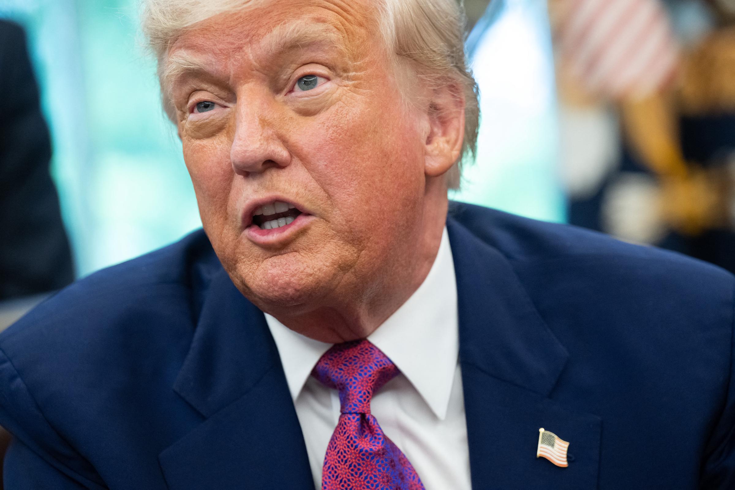 Donald Trump speaking while signing legislation relating to household consumer energy policies in Washington, D.C., on May 9, 2025. | Source: Getty Images
