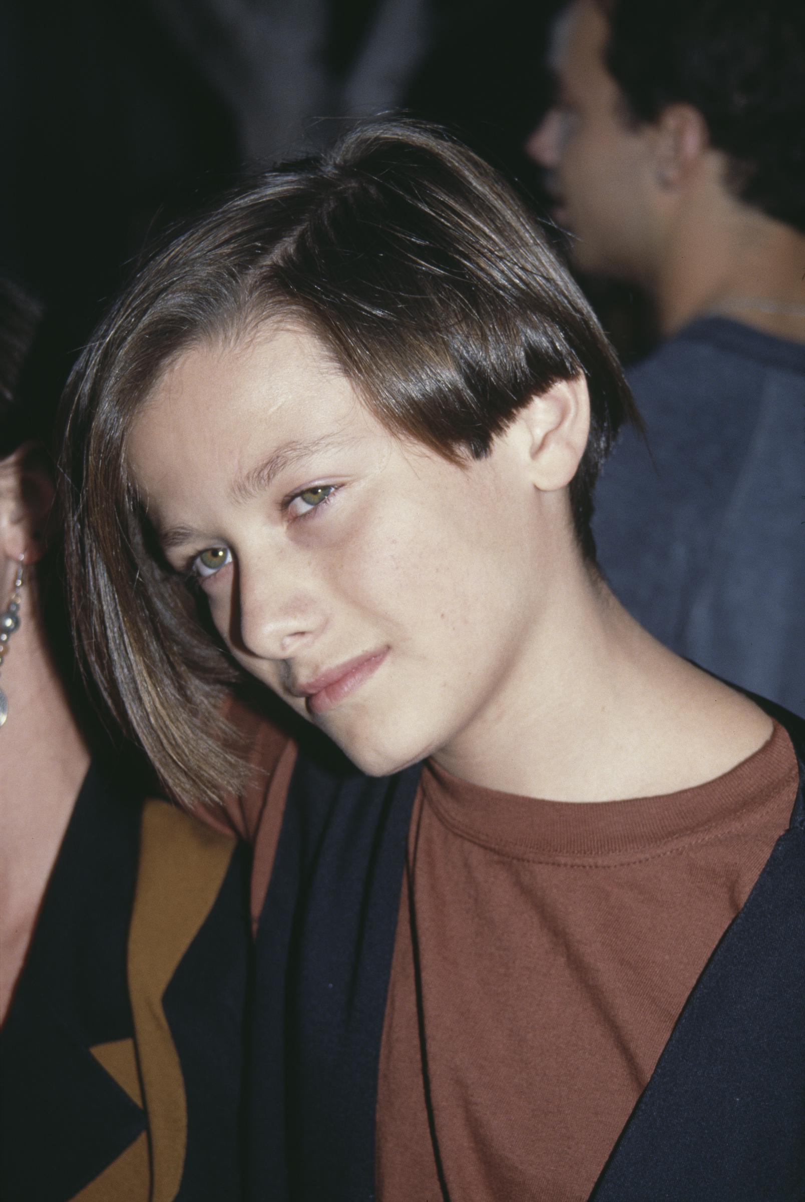 American actor Edward Furlong wearing a brown, crew neck t-shirt beneath a black cardigan, circa 1993 | Source: Getty Images