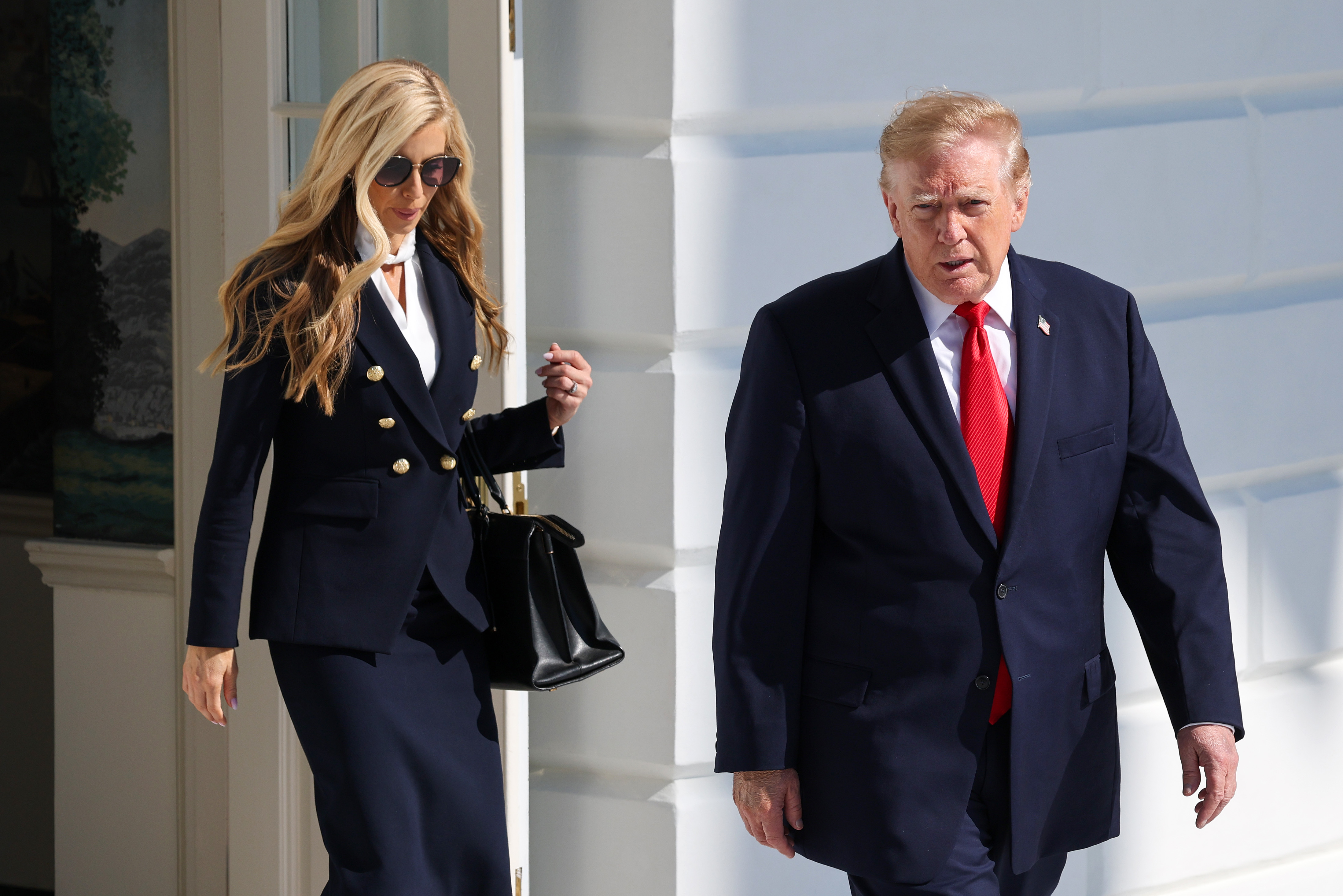 Before entering the White House, Zacharia worked as a communications adviser for Trump Media and Technology Group, the company behind Truth Social. | Source: Getty Images.