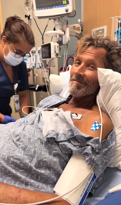 Even while connected to medical equipment, Duguay manages a smile from his hospital bed. Thomas said he continued joking and laughing despite the physical and emotional strain of his illness. | Source: Instagram/mrs__shay