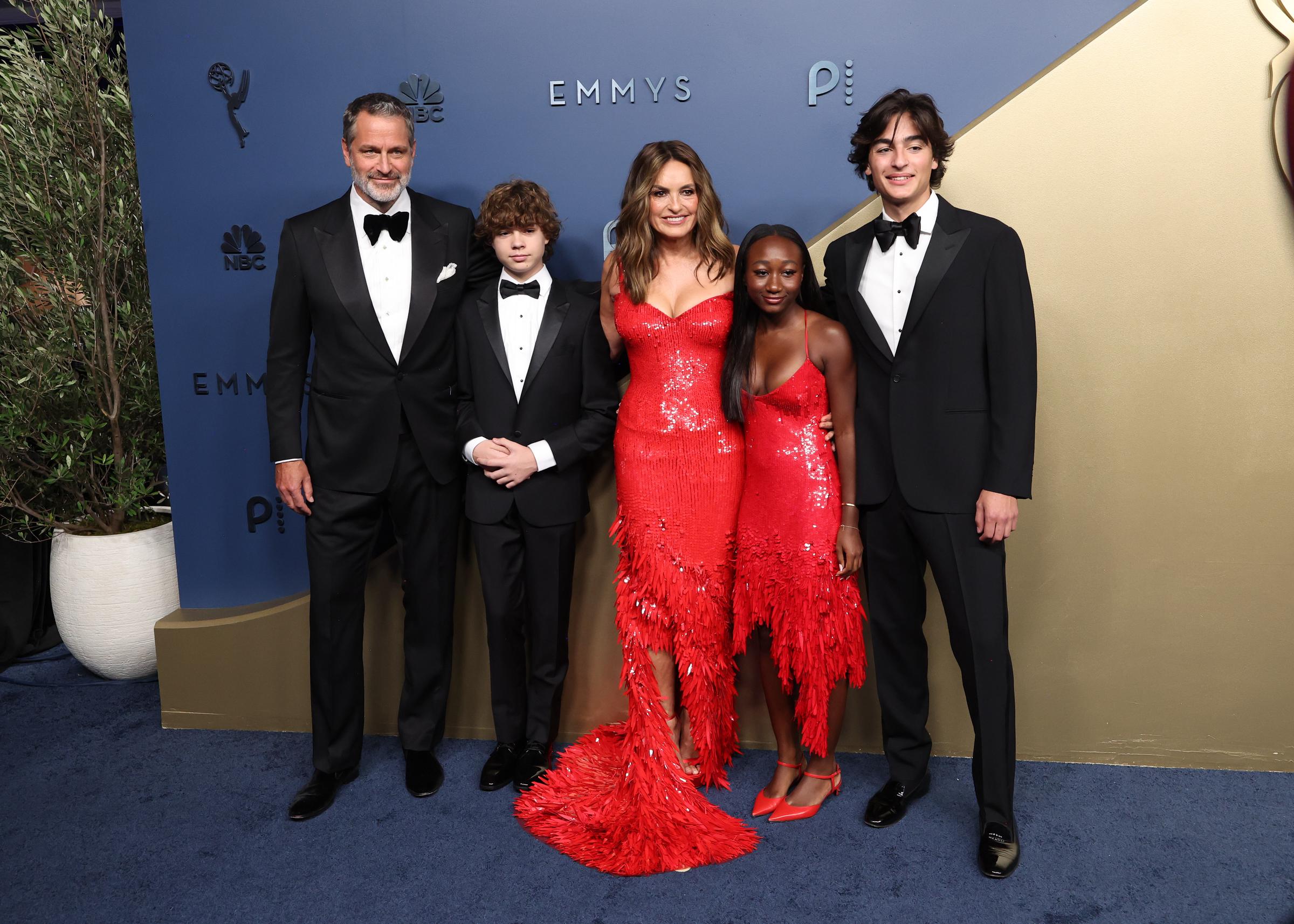 Mariska Hargitay turned the Emmys into a family affair with husband Peter Hermann and their three children, August, Andrew, and Amaya. The family outing came on an especially significant night, as Hargitay also served as the ceremony's host.