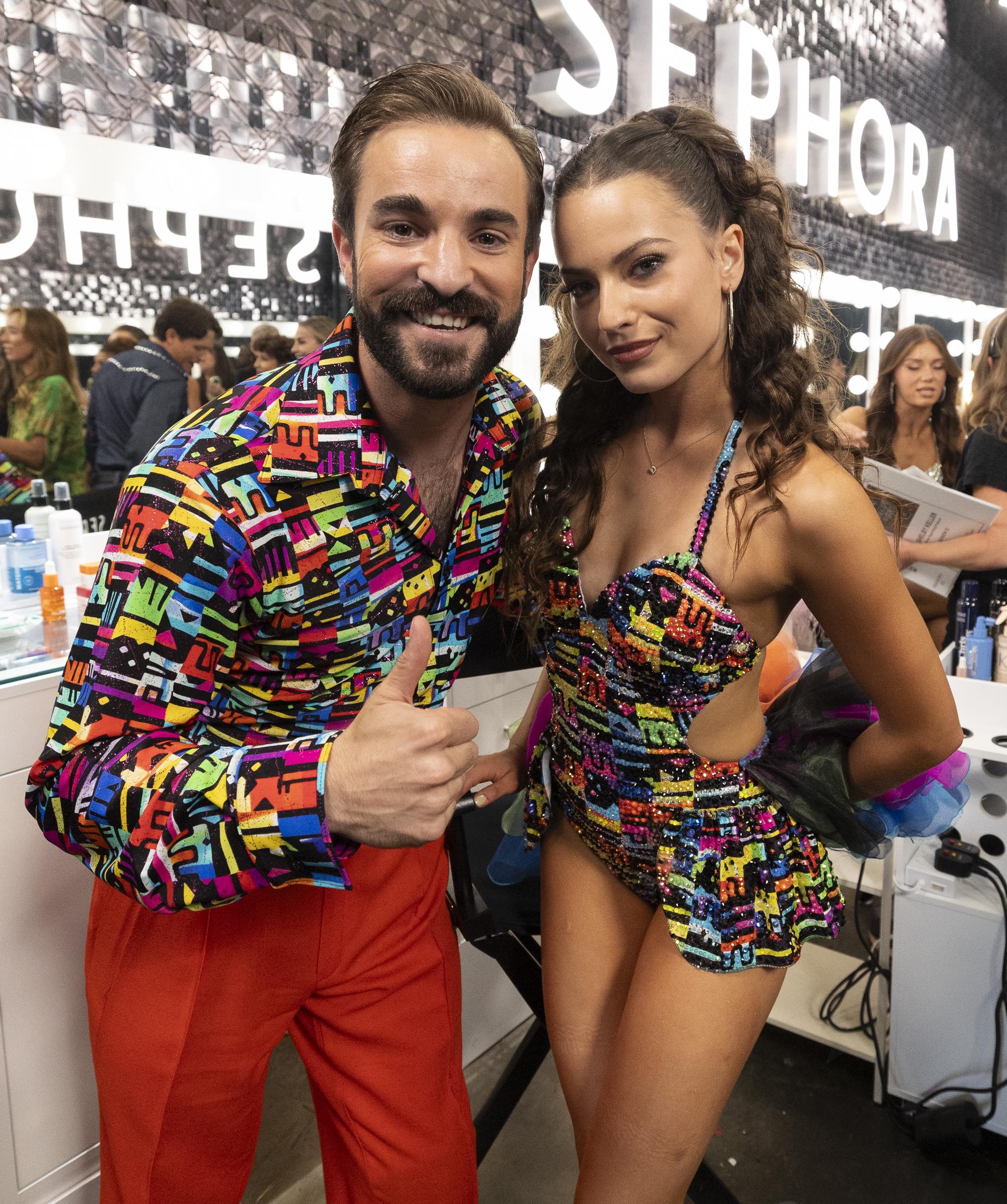 Conner Leavitt and Adele Zaikman pose together during the Season 35 premiere. Zaikman said contestants had to be prepared for any outcome, while Leavitt later addressed questions surrounding the night's voting issue. | Source: Getty Images