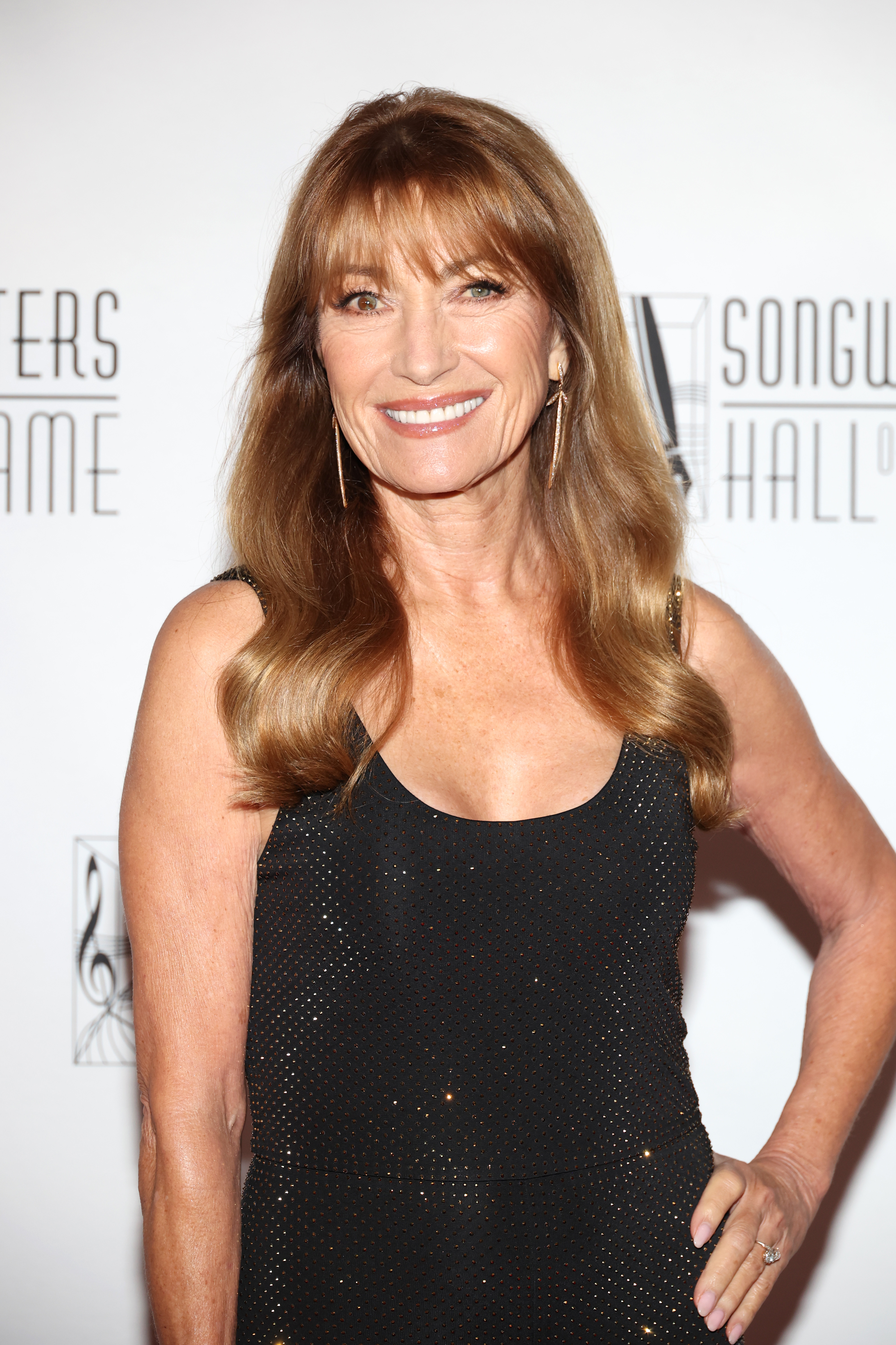 The actress arrived in a sparkling black look before attention shifted to the accessory that sparked fresh engagement curiosity. Her ring had already fueled speculation days earlier at another public event. | Source: Getty Images