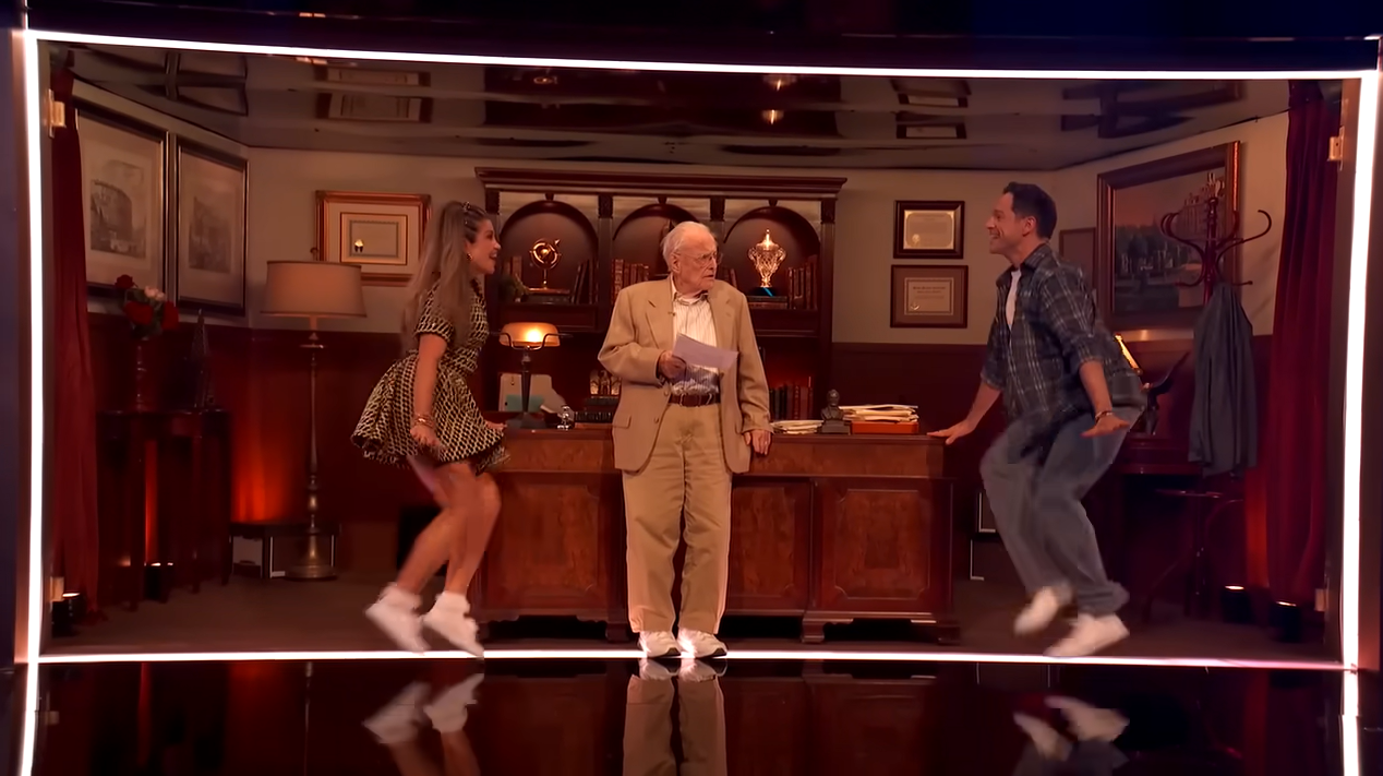 Danielle Fishel, William Daniels, and Pasha Pashkov on October 14, 2025 | Source: YouTube/@dancingwiththestars