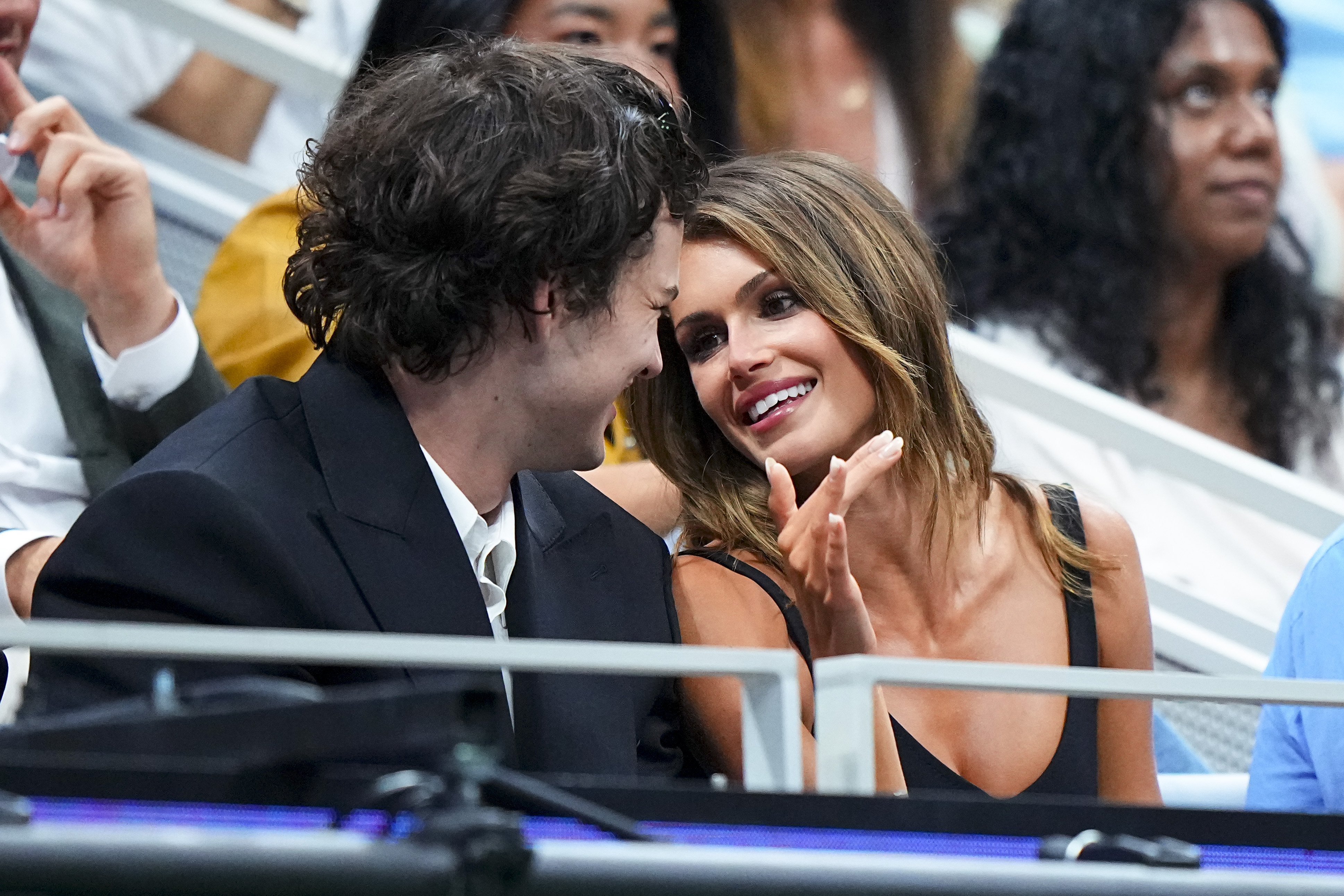 Homer Gere and Kaia Gerber attended an exhibition singles match during Fan Week as part of the US Open at USTA Billie Jean King National Tennis Center on August 25, 2026, in Flushing, New York. | Source: Getty Images