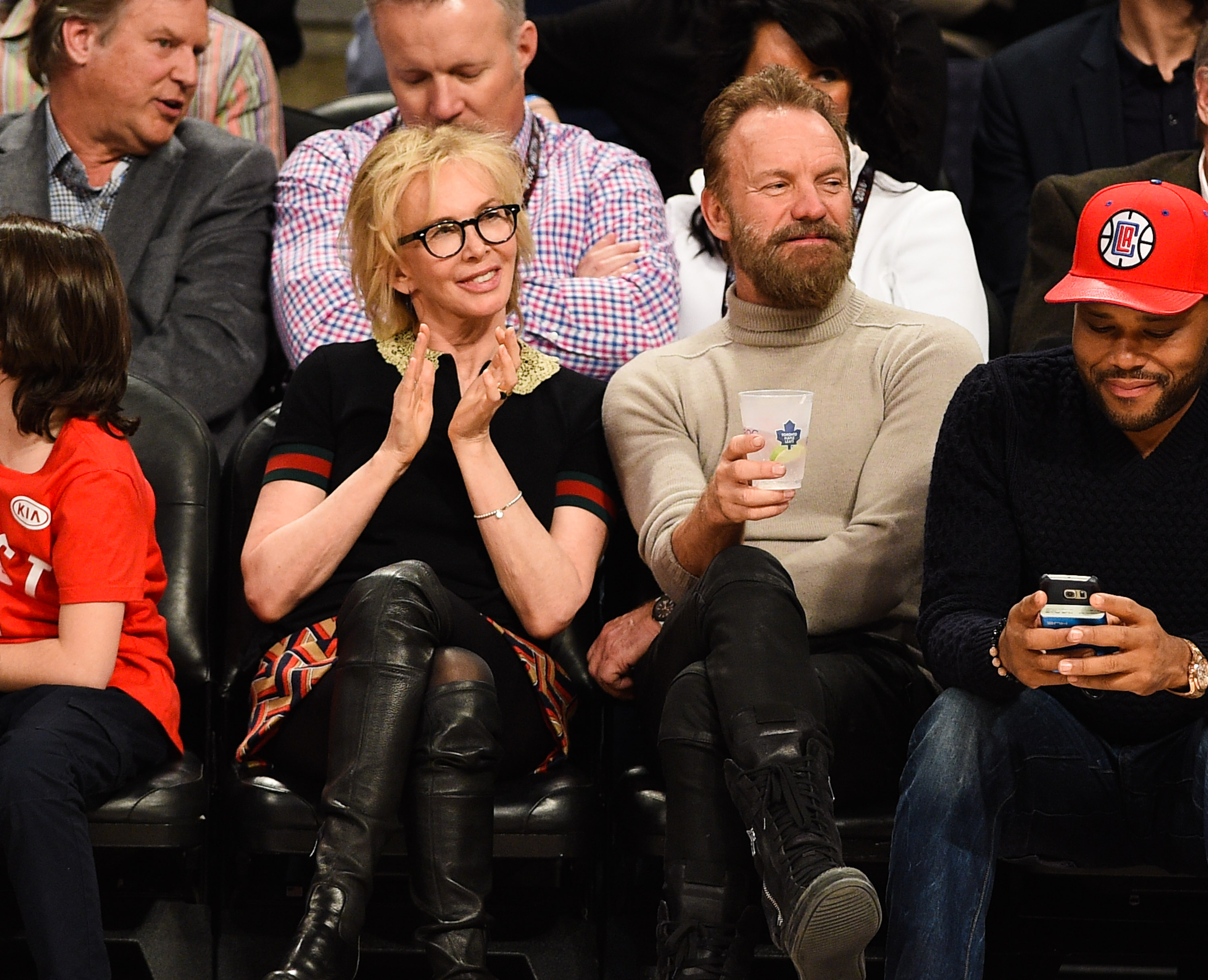 Trudie Styler and Sting at the 2016 NBA All-Star Game at Air Canada Centre on February 14 in Toronto, Canada. | Source: Getty Images