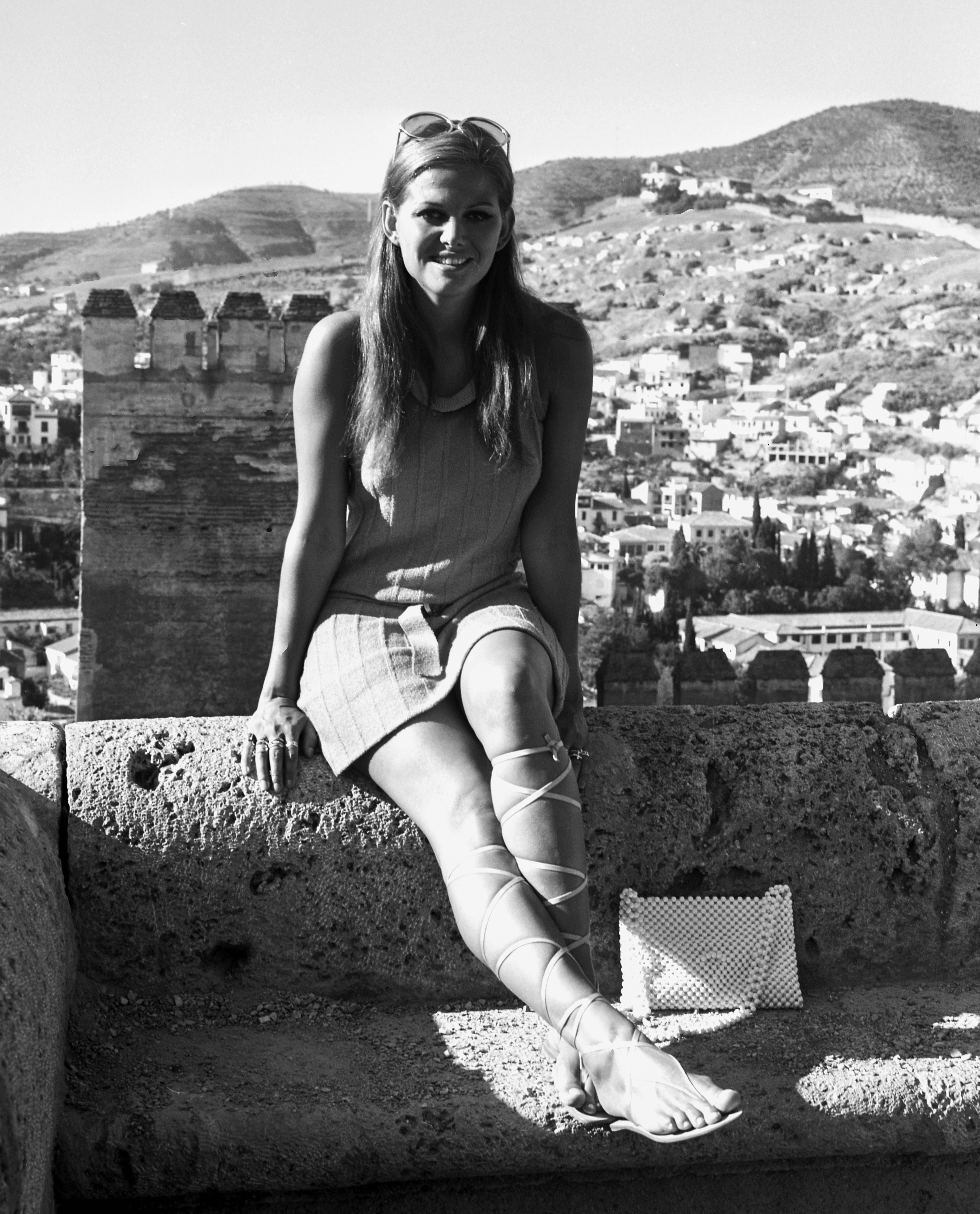 Claudia Cardinale during a visit to the Alhambra in Granada, Spain on January 1, 1968. | Source: Getty Images