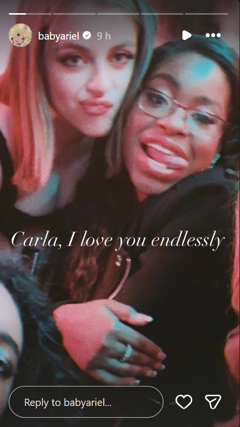 Ariel Rebecca shared a throwback photo with Carla Jeffery, pairing the memory with a heartfelt message that captured how deeply she was loved: "Carla, I love you endlessly." | Source: Instagram/babyariel