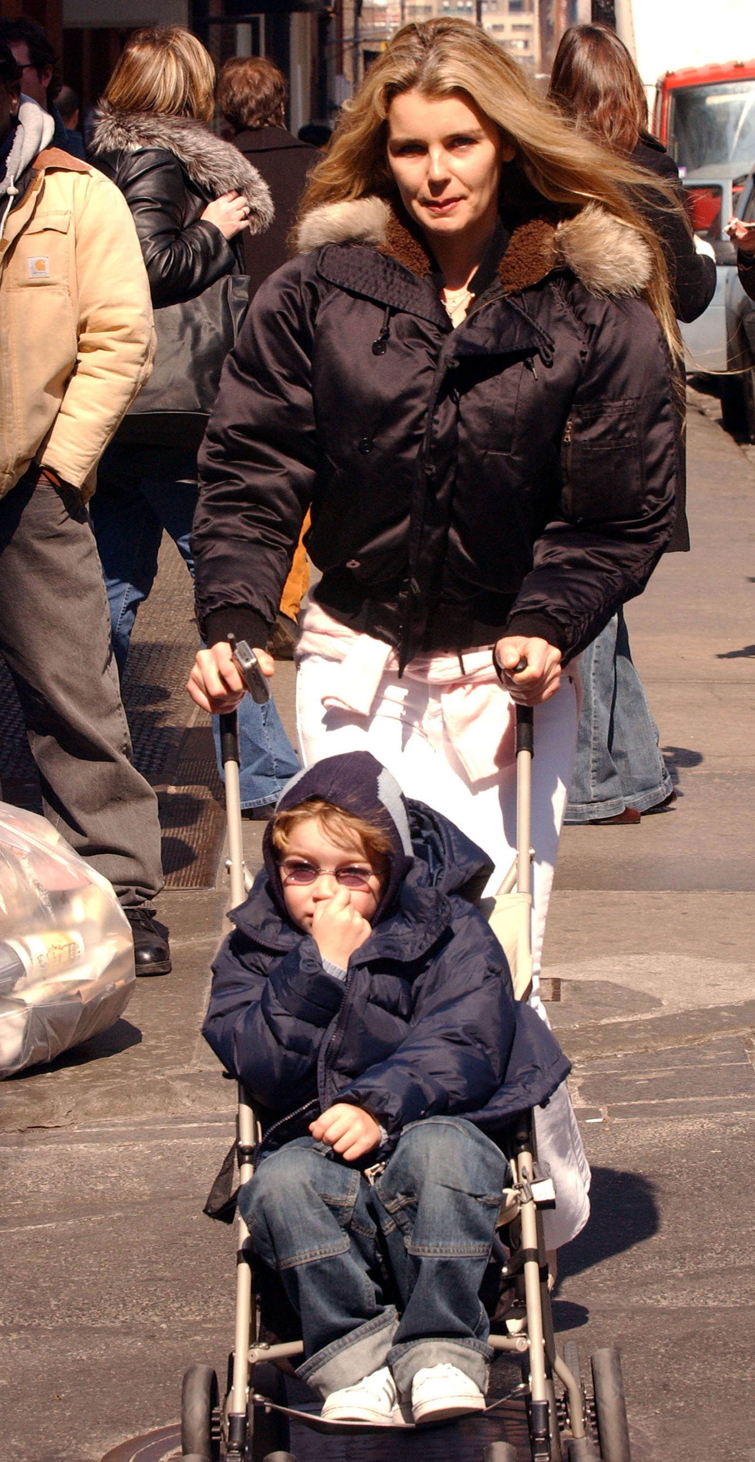 Samantha Torres and son Christopher in SoHo on March 18, 2005, in New York City | Source: Getty Images