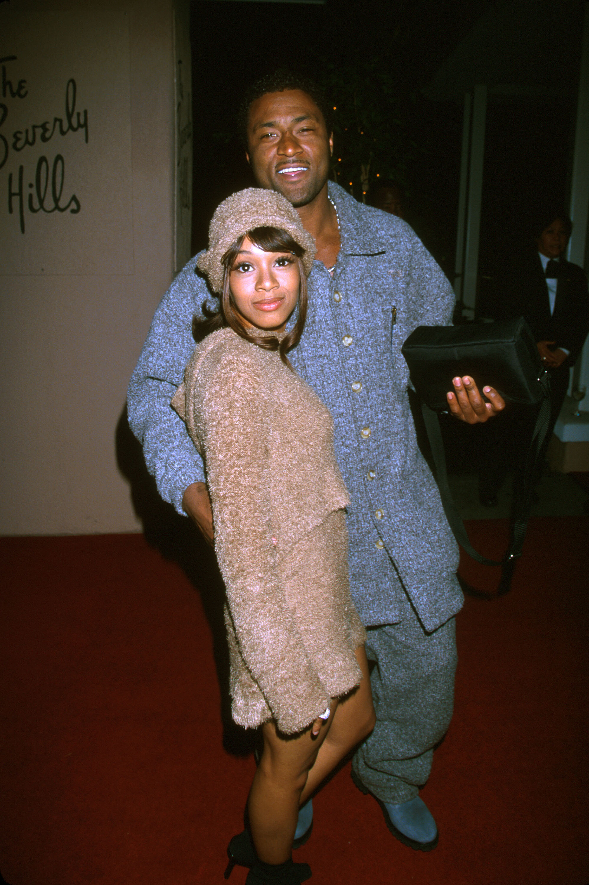 Andre Rison and Lisa Lopes attend the Arista Records Pre-Grammy Party on February 22, 2000 | Source: Getty Images