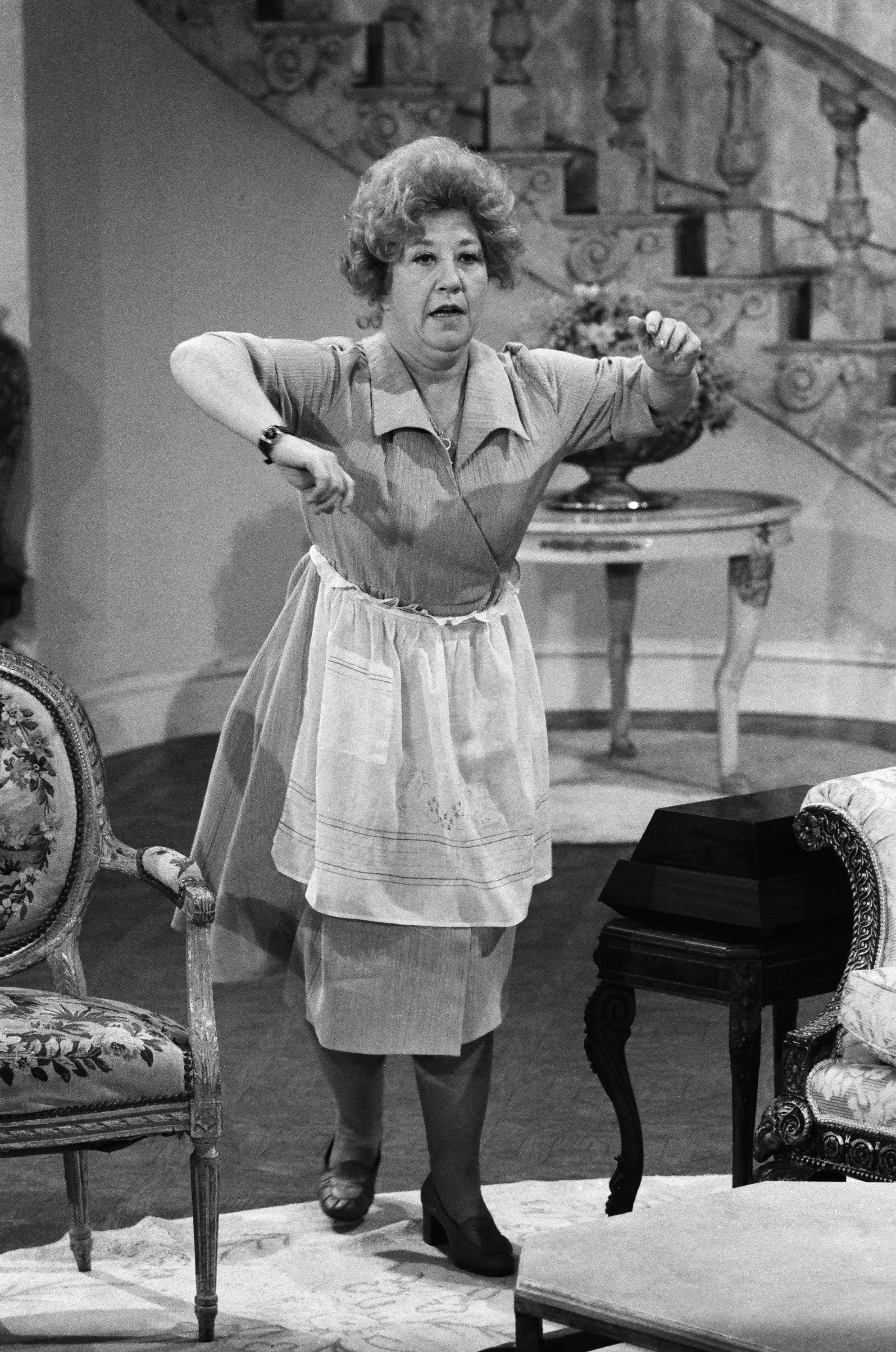 Charlotte Rae portrays Edna Garrett in the Diff'rent Strokes episode “Movin' In.” Her character became popular enough to lead to the successful spinoff The Facts of Life in 1979. | Source: Getty Images