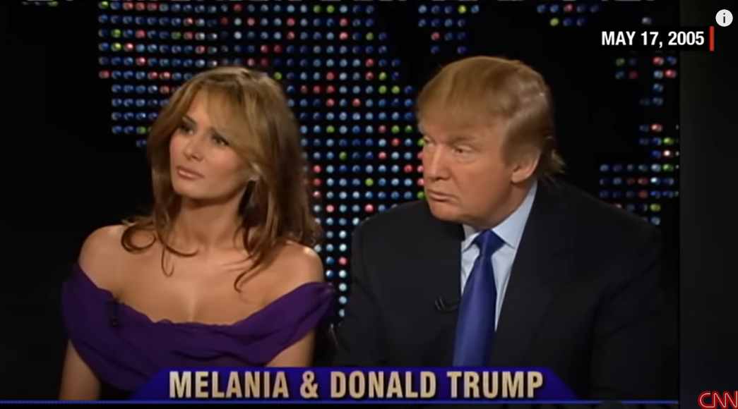 Donald Trump and his wife Melania during an interview, from a video post dated May 6, 2016 | Source: YouTube/CNN