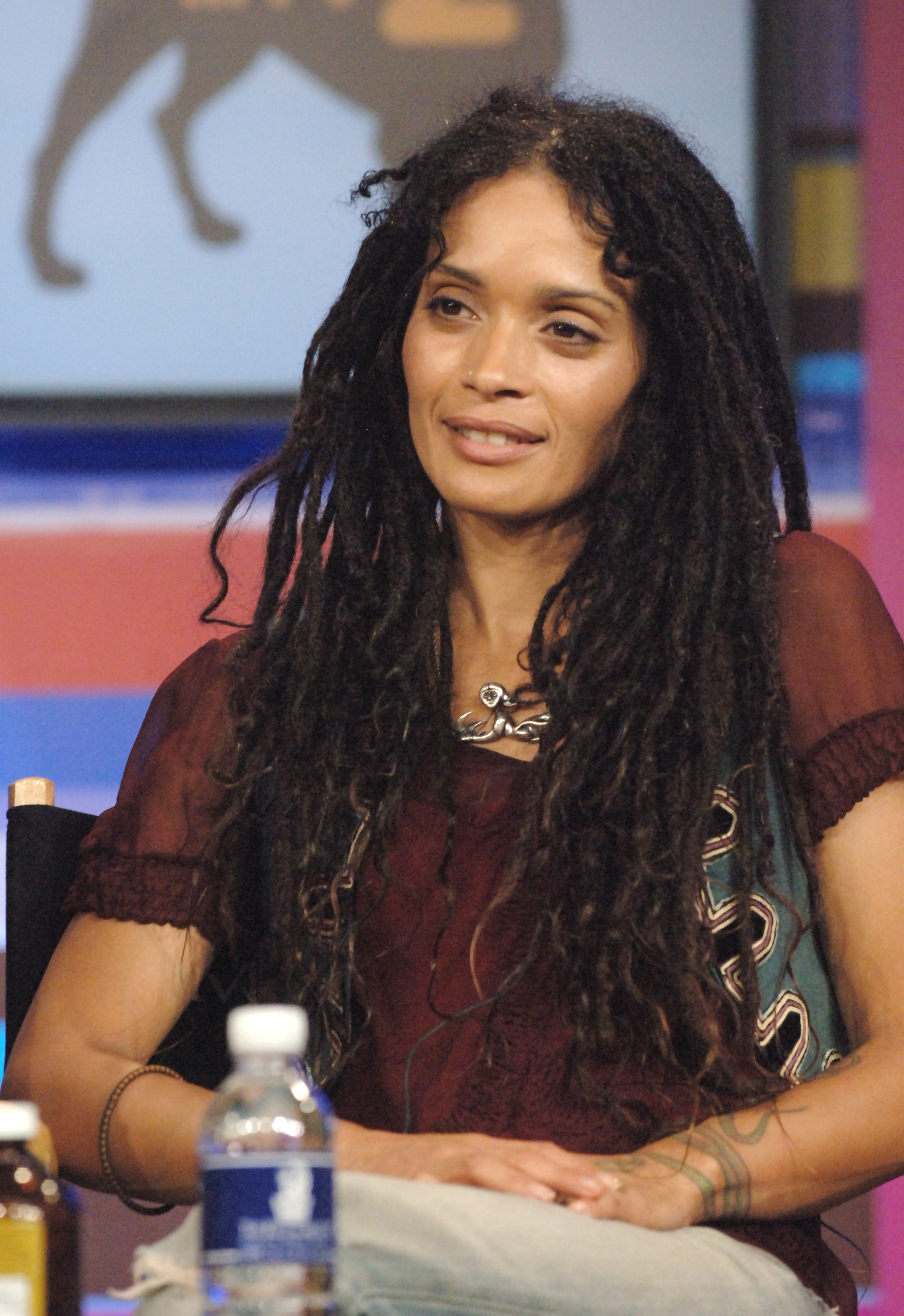 Lisa Bonet speaks during the Comedy Central, TV Land, Nick and Nickelodeon Summer TCA Press Tour, appearing relaxed and thoughtful as she sits on stage during the discussion panel.