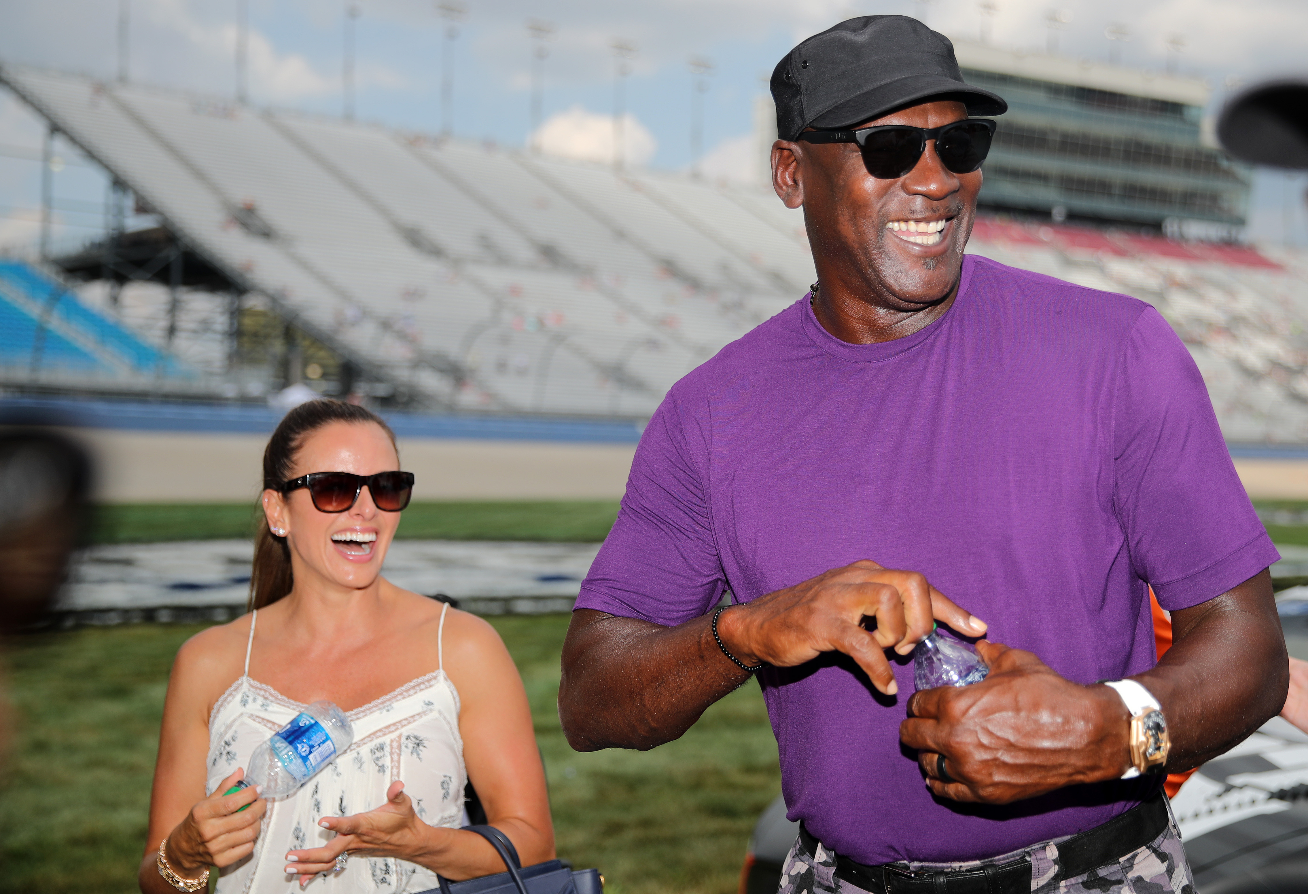 Michael Jordan and Yvette Prieto at NASCAR Cup Series Ally 400 qualifying in Lebanon, Tennessee, on June 25, 2022 | Source: Getty Images