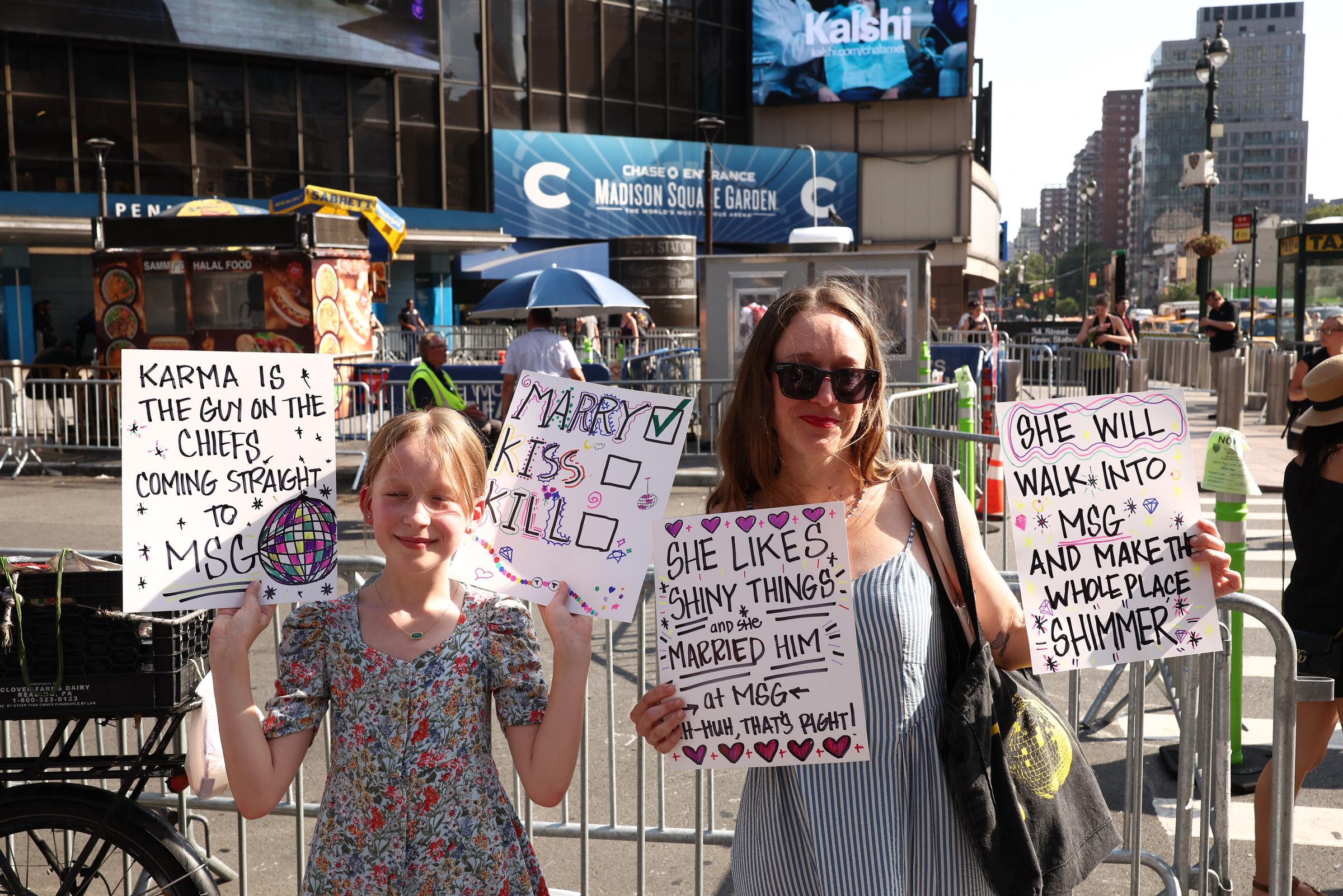 Although it was never confirmed, fans gathered outside Madison Square Garden that Friday to celebrate the upcoming wedding. As seen in this photo, they stood outside the venue on July 3, 2026, in New York City, New York. | Source: Getty Images