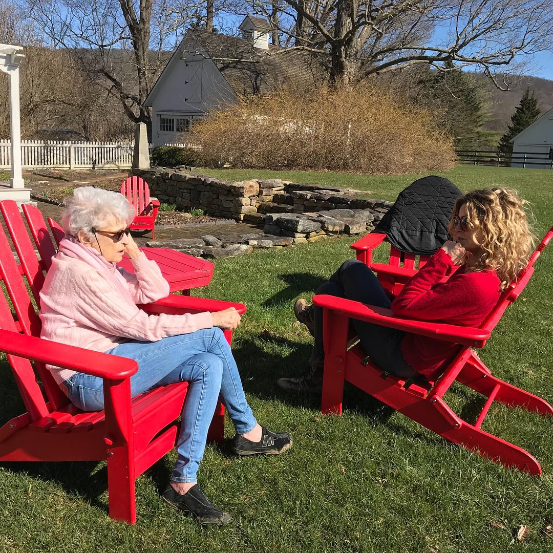 Bacon's early fantasy centered on being alone, but the property eventually became a place for family and visitors too. The surroundings offer a far more social picture of farm life than his original 1983 plan.