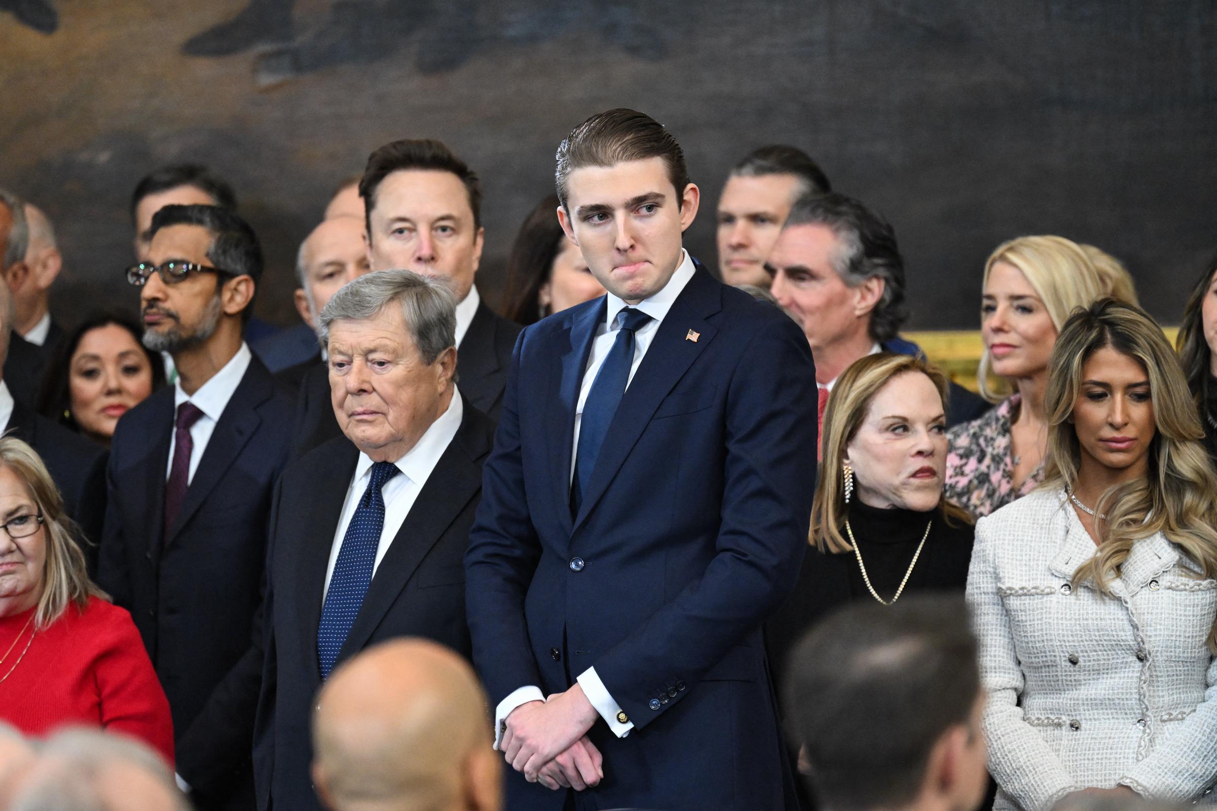 Barron Trump during Donald Trump's inauguration ceremony at the US Capitol Rotunda on January 20, 2025, in Washington, DC | Source: Getty Images