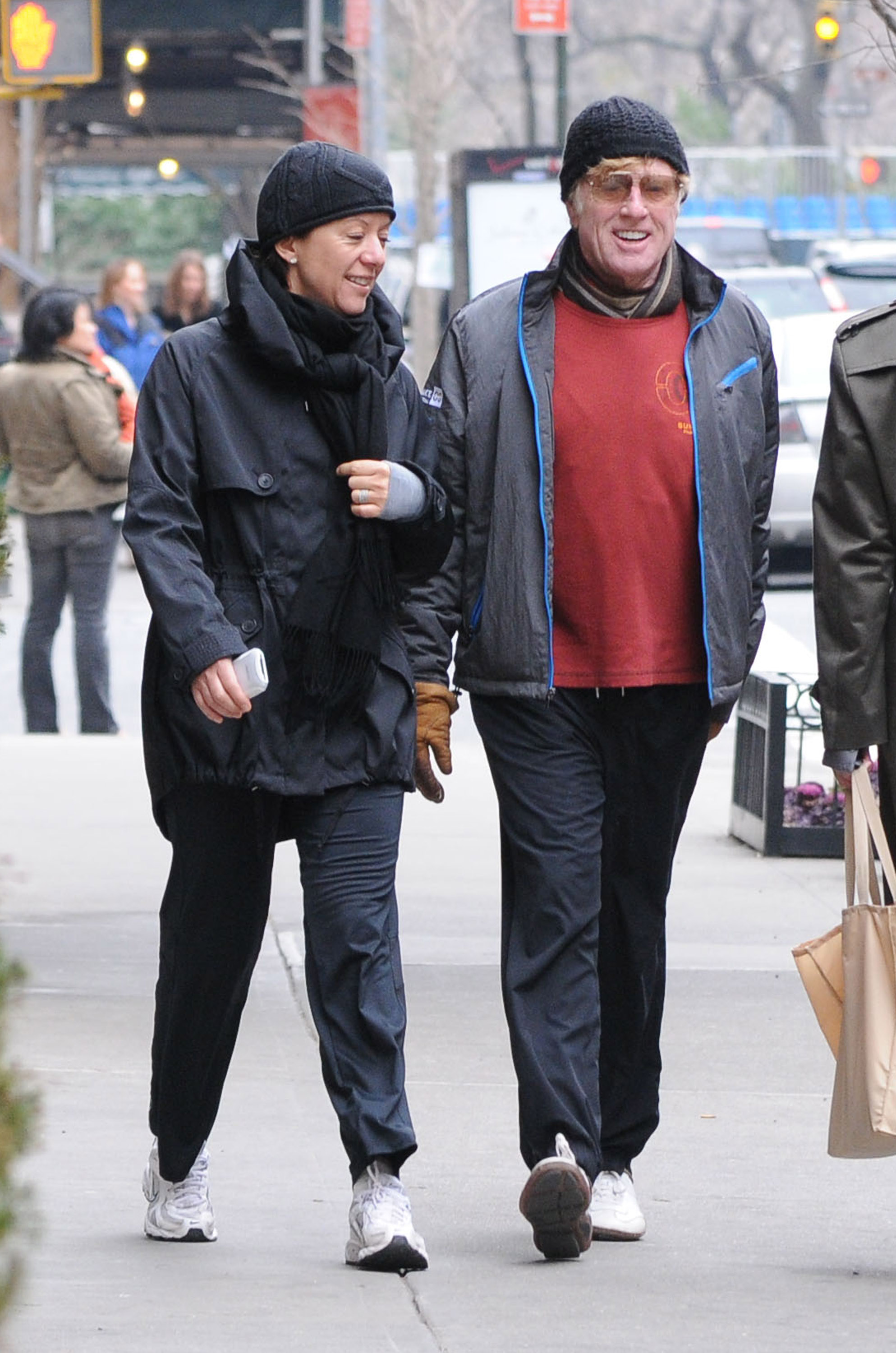 Sibylle Szaggars and Robert Redford seen in New York on March 15, 2009. | Source: Getty Images