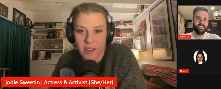 Jodie Sweetin on the podcast "The Vault" with Amir Yass and Monica, on a video dated February 10, 2025 | Source: YouTube/Amir Yass