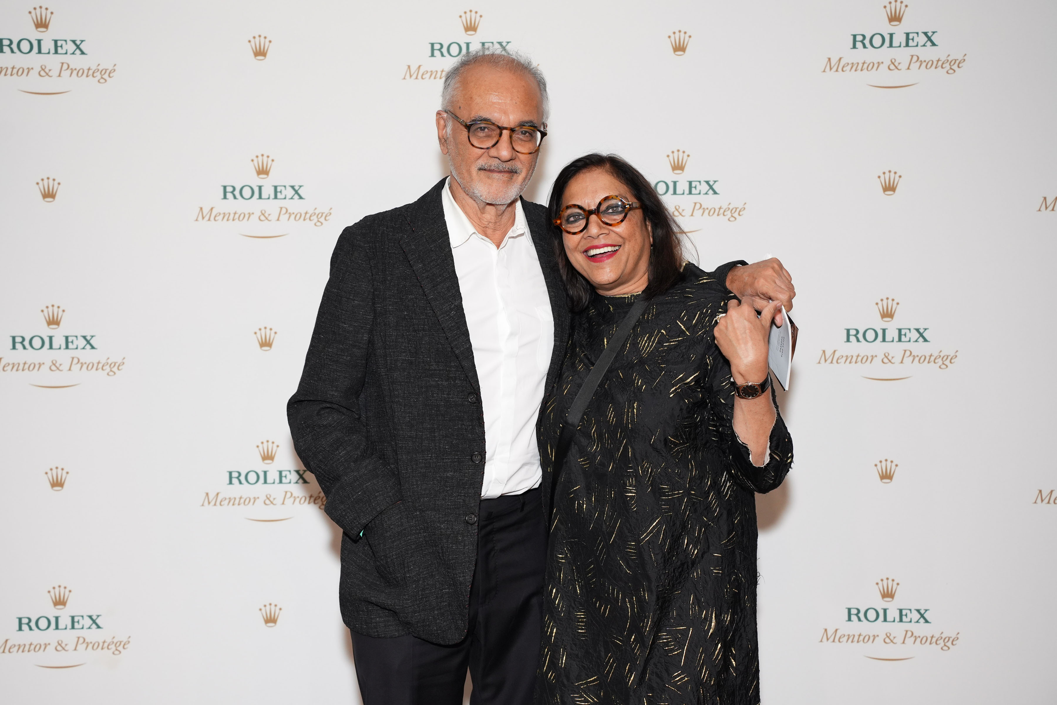 Mahmood Mamdani and Mira Nair attend the Rolex Arts Weekend 2022 at the Brooklyn Academy of Music on September 9. | Source: Getty Images