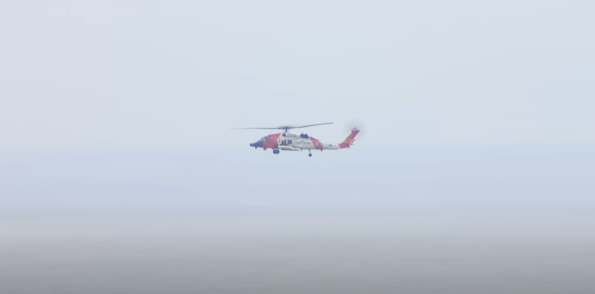 A helicopter was deployed as part of the recovery operation conducted by rescue teams from a video posted on June 9, 2025 | Source:YouTube/cbs8sandiego